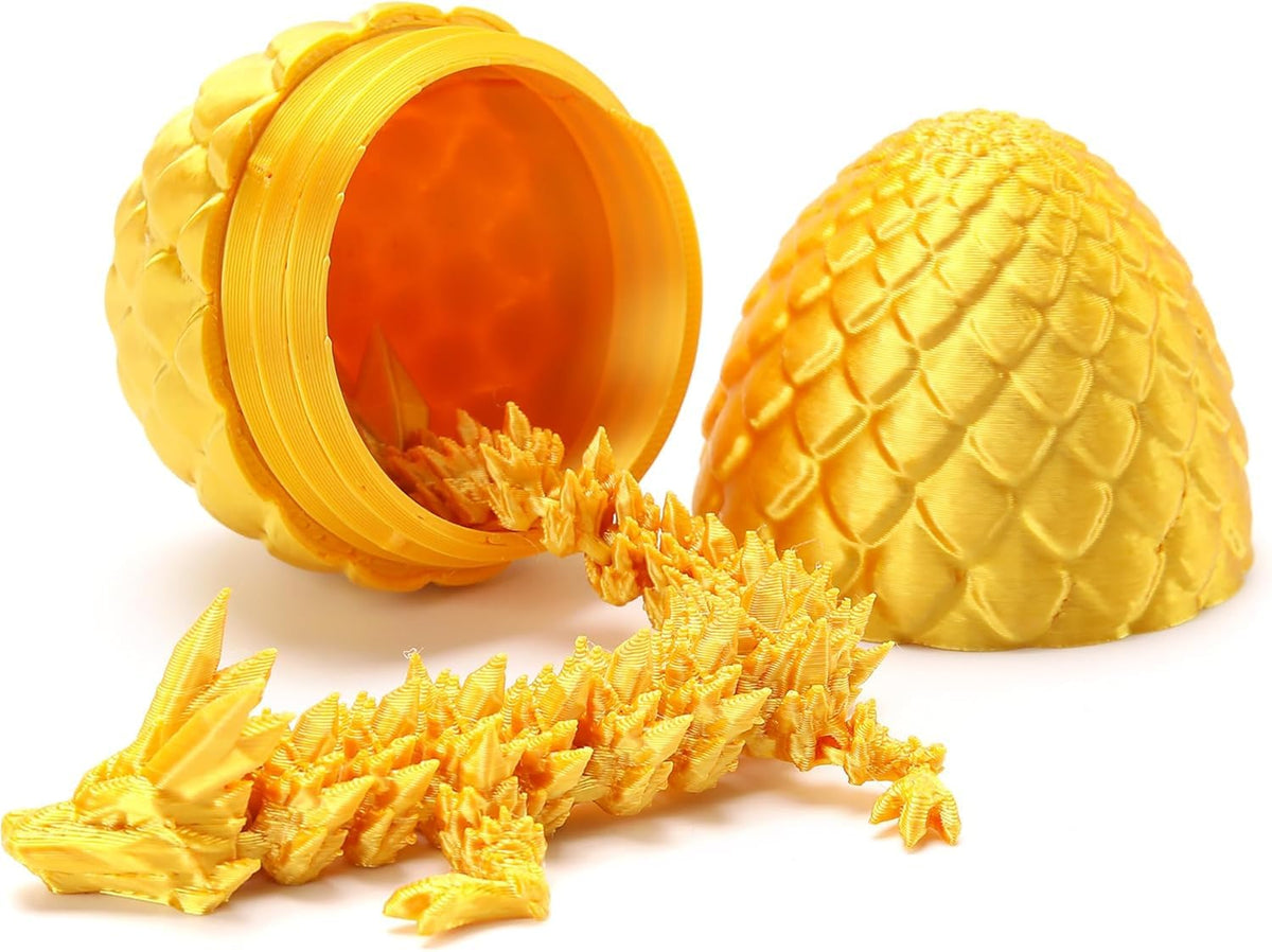 podafu 4 Pcs Mini Dragon Eggs with Crystal Dragon Inside – 3D Printed Gift Set