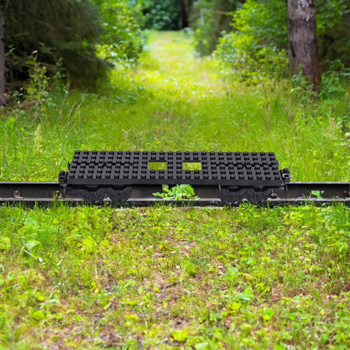 Podafu 6-in-1 City Freight Train Base | Modular Train Car Building Set for Teens & Adults | Lego 630 Compatible