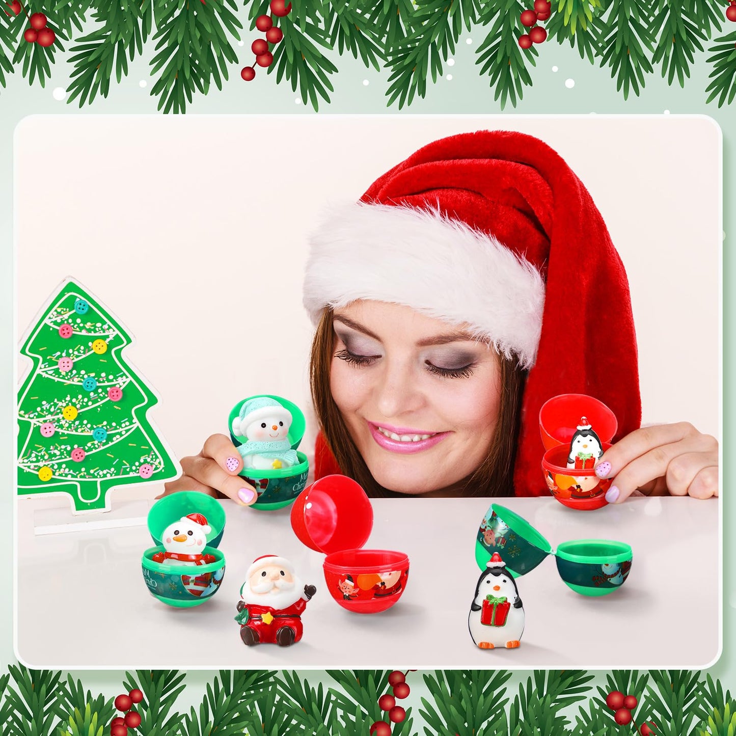 Poen Christmas Eggs 32-Pack – Pre-Filled Stocking Stuffers & Party Favors