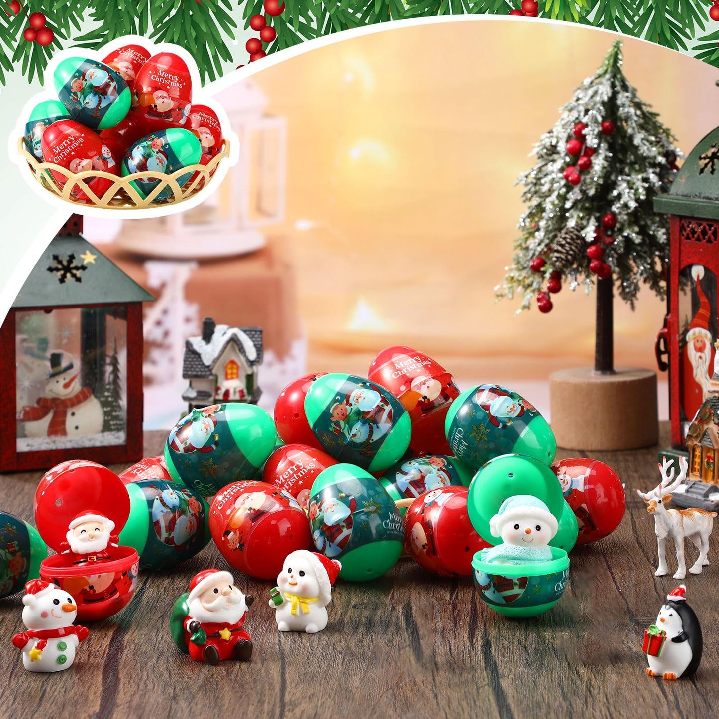Poen Christmas Eggs 32-Pack – Pre-Filled Stocking Stuffers & Party Favors