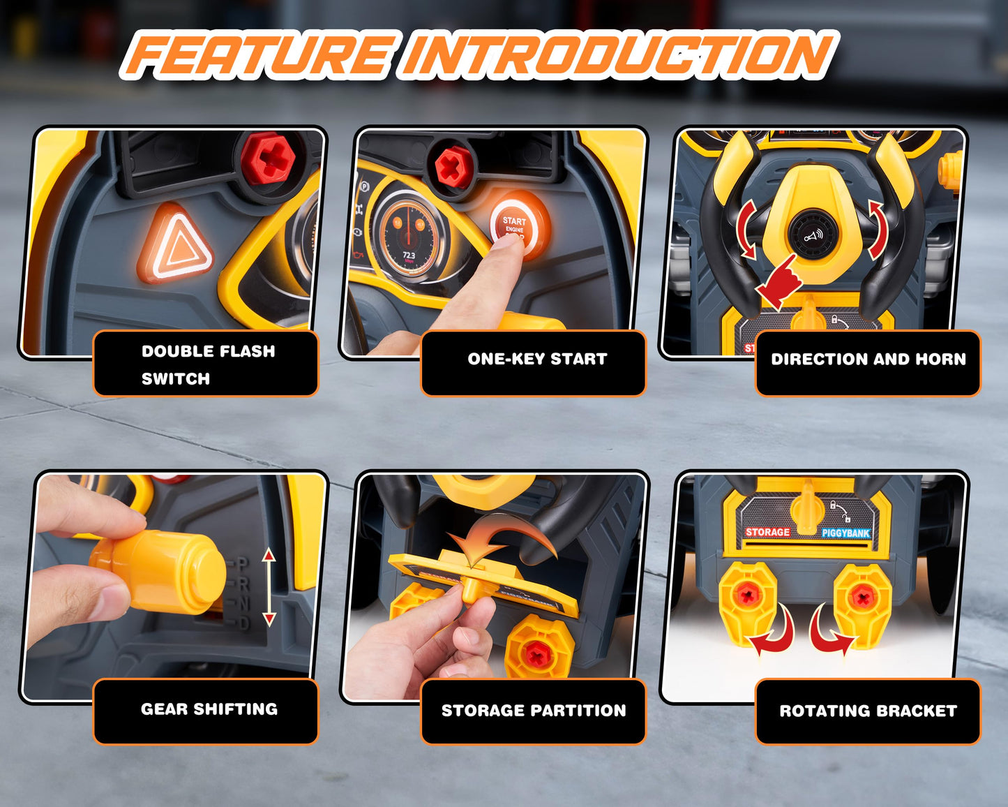 POFJOEQ Interactive Truck Engine Toy with Removable Parts — Lights, Sounds, and Realistic Repair for Young Mechanics