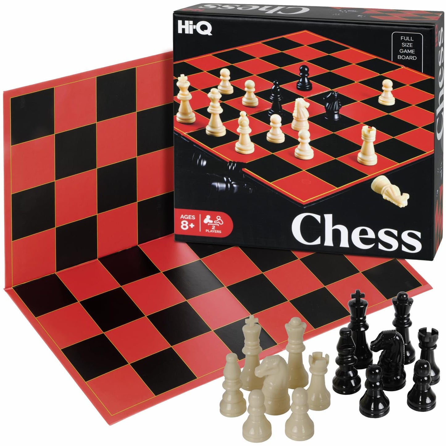 HI-Q Classic Chess Board Game | Point Games – Educational Folding Chess Set for Kids, Adults & Beginners