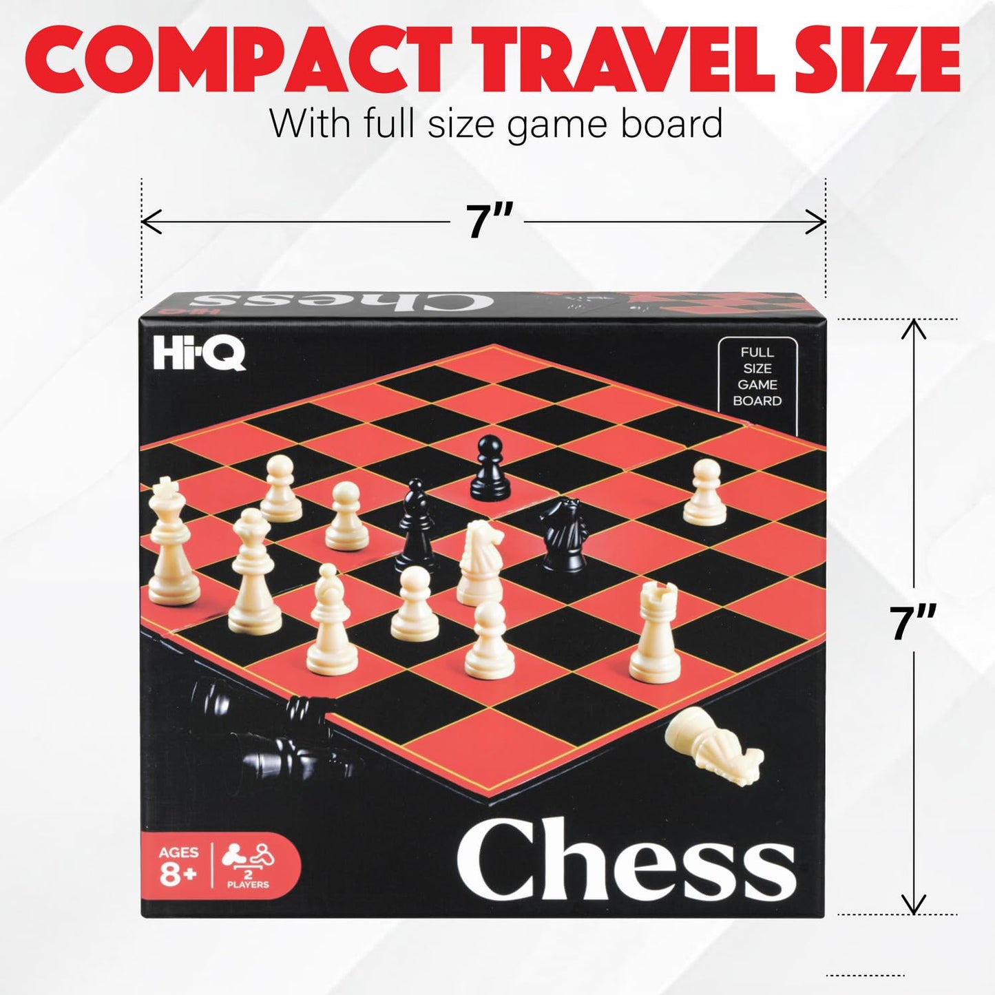 HI-Q Classic Chess Board Game | Point Games – Educational Folding Chess Set for Kids, Adults & Beginners