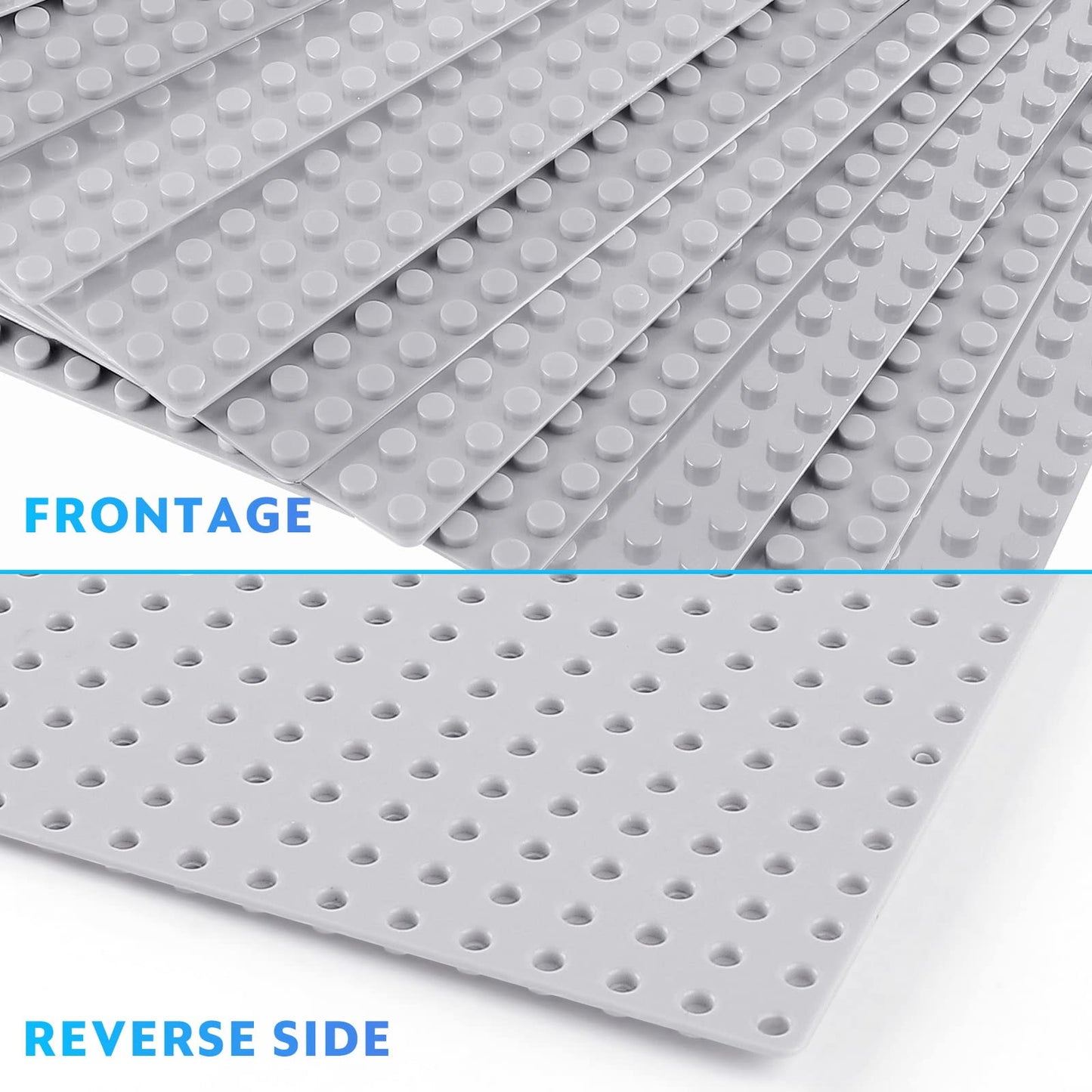 Pokiiulk Classic Baseplates – Pack of 10, 10x10, Compatible with All Major Brands, STEM Gift for Builders 3+