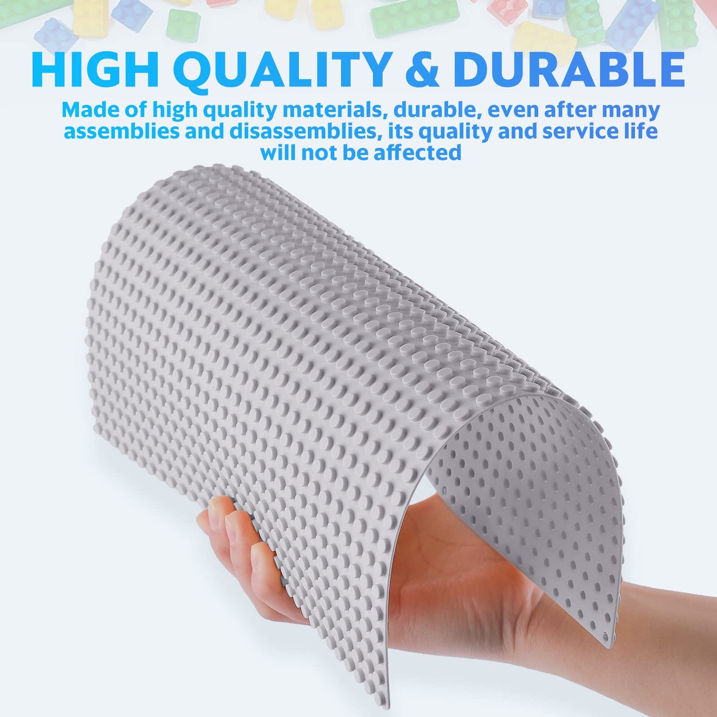 Pokiiulk Classic Baseplates – Pack of 10, 10x10, Compatible with All Major Brands, STEM Gift for Builders 3+