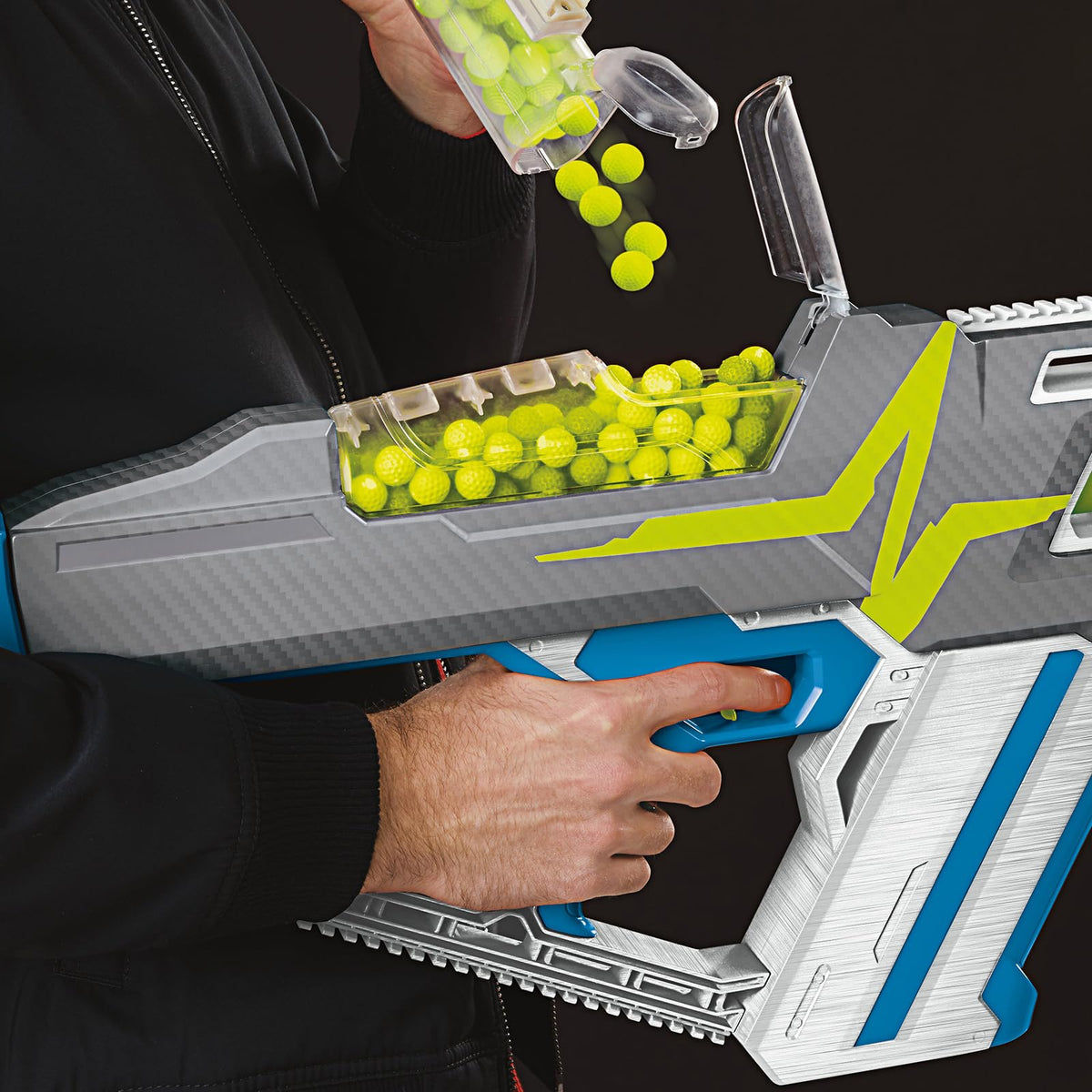 Pokiiulk 400 Refill Balls for Nerf Hyper Gun – 0.55 in Hyper Rounds with Yellow Storage Bucket
