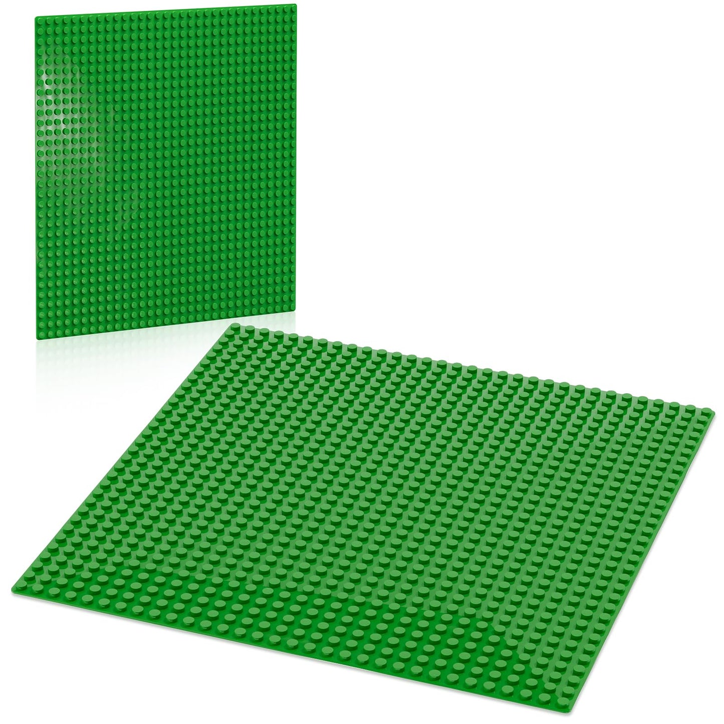 Pokiiulk Classic Green Baseplates – 2-Pack, 32x32 Studs, 10x10 in, LEGO Compatible
