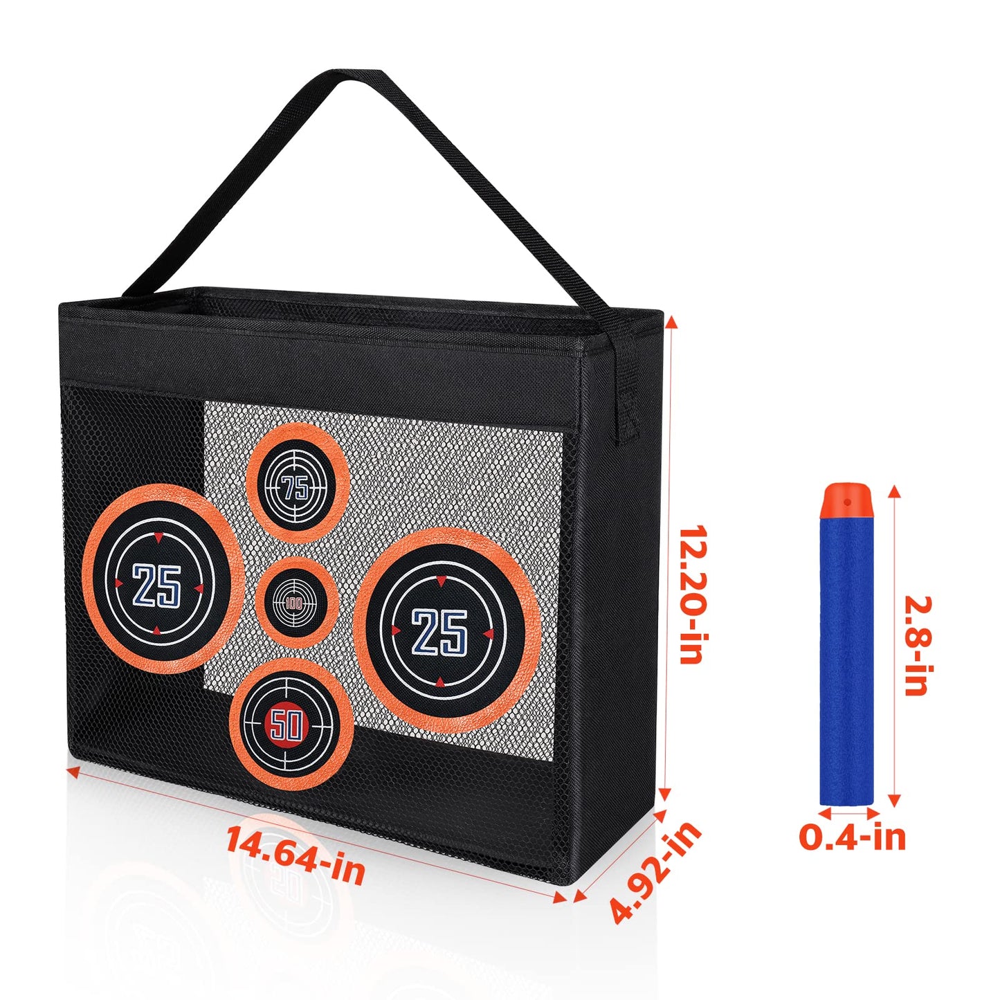 Pokiiulk 600PCS Refill Darts for Nerf Guns – Fits N-Strike Elite, Includes Target & Mesh Bag