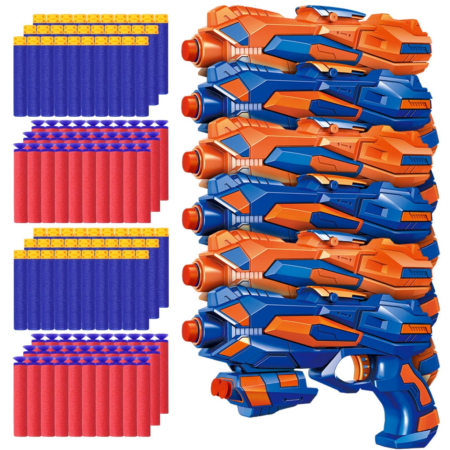 POKONBOY 6 Pack Blaster Guns with 120 Foam Darts – Safe, Durable Toy Guns for Kids