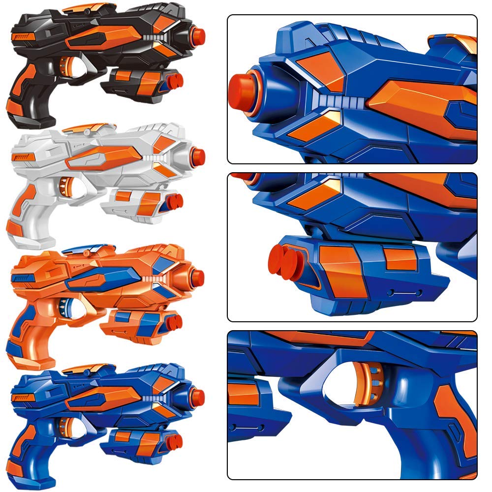 POKONBOY 4 Pack Blaster Guns with 80 Foam Darts – Nerf-Style Toys for Kids 6+