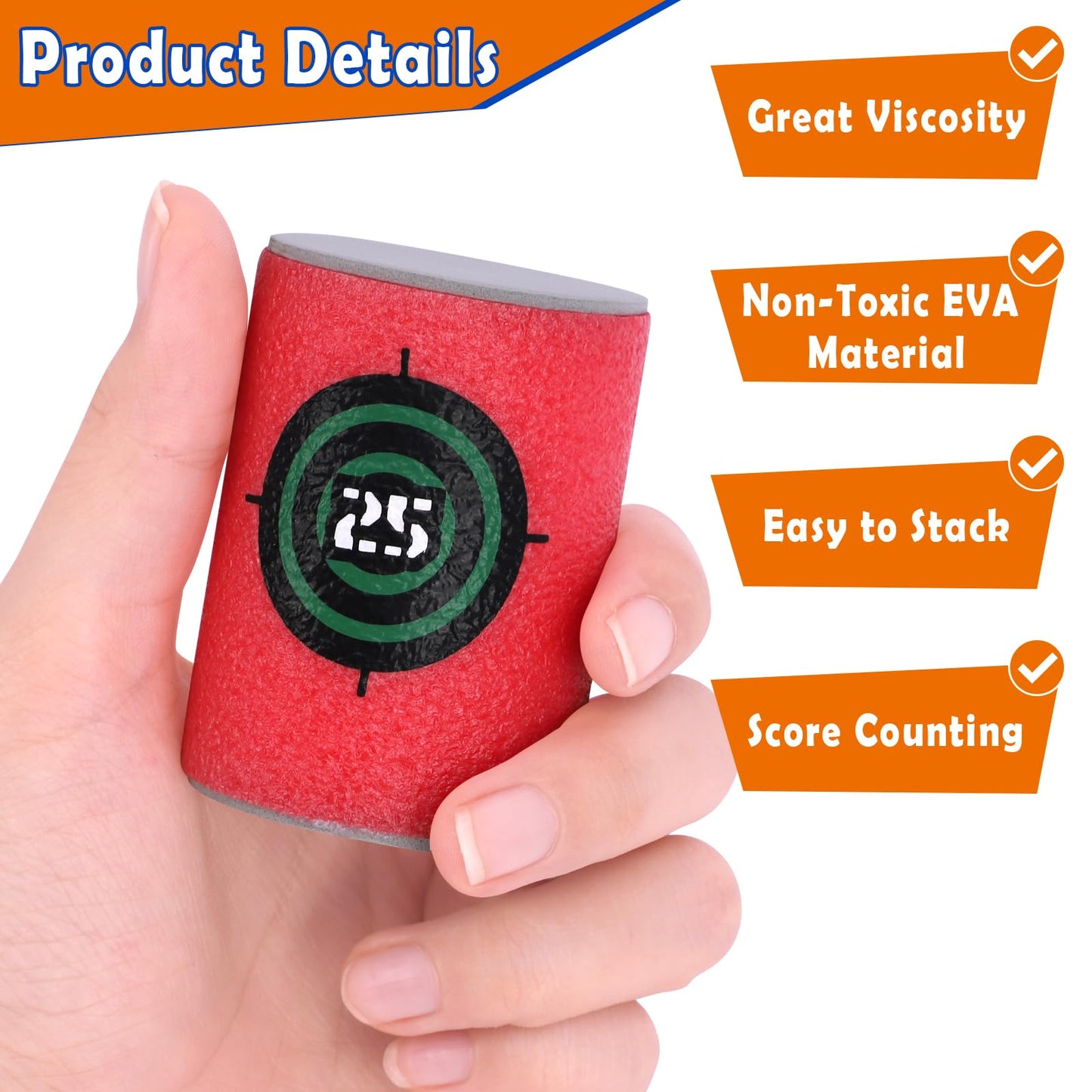 POKONBOY Soft Bullet Target – EVA Dart Target Set for Nerf Blasters
