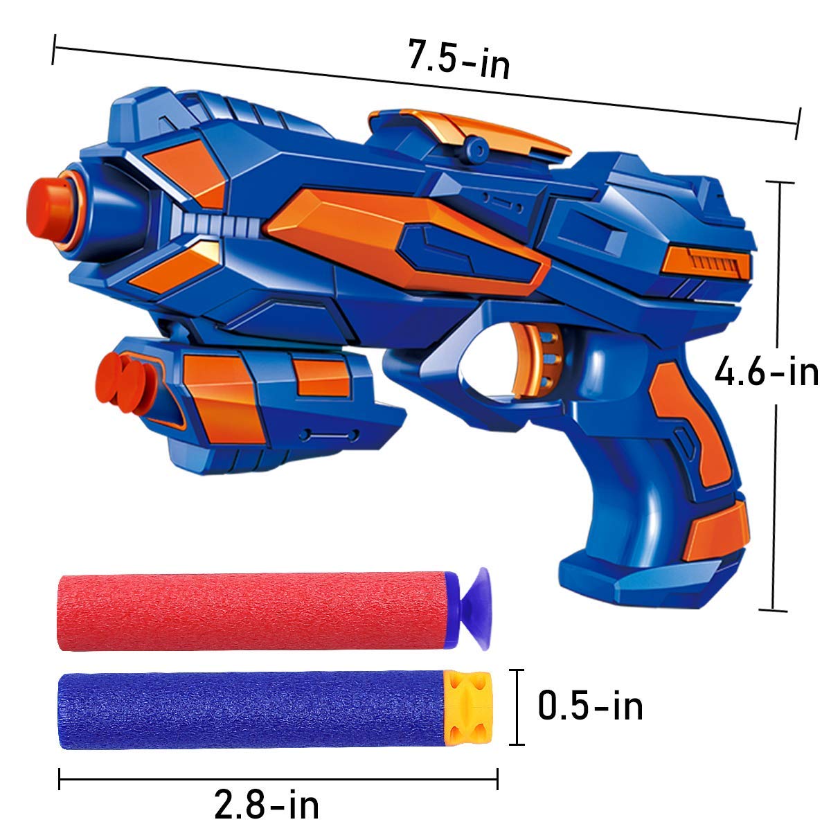 POKONBOY 4 Pack Blaster Guns with 80 Foam Darts – Nerf-Style Toys for Kids 6+