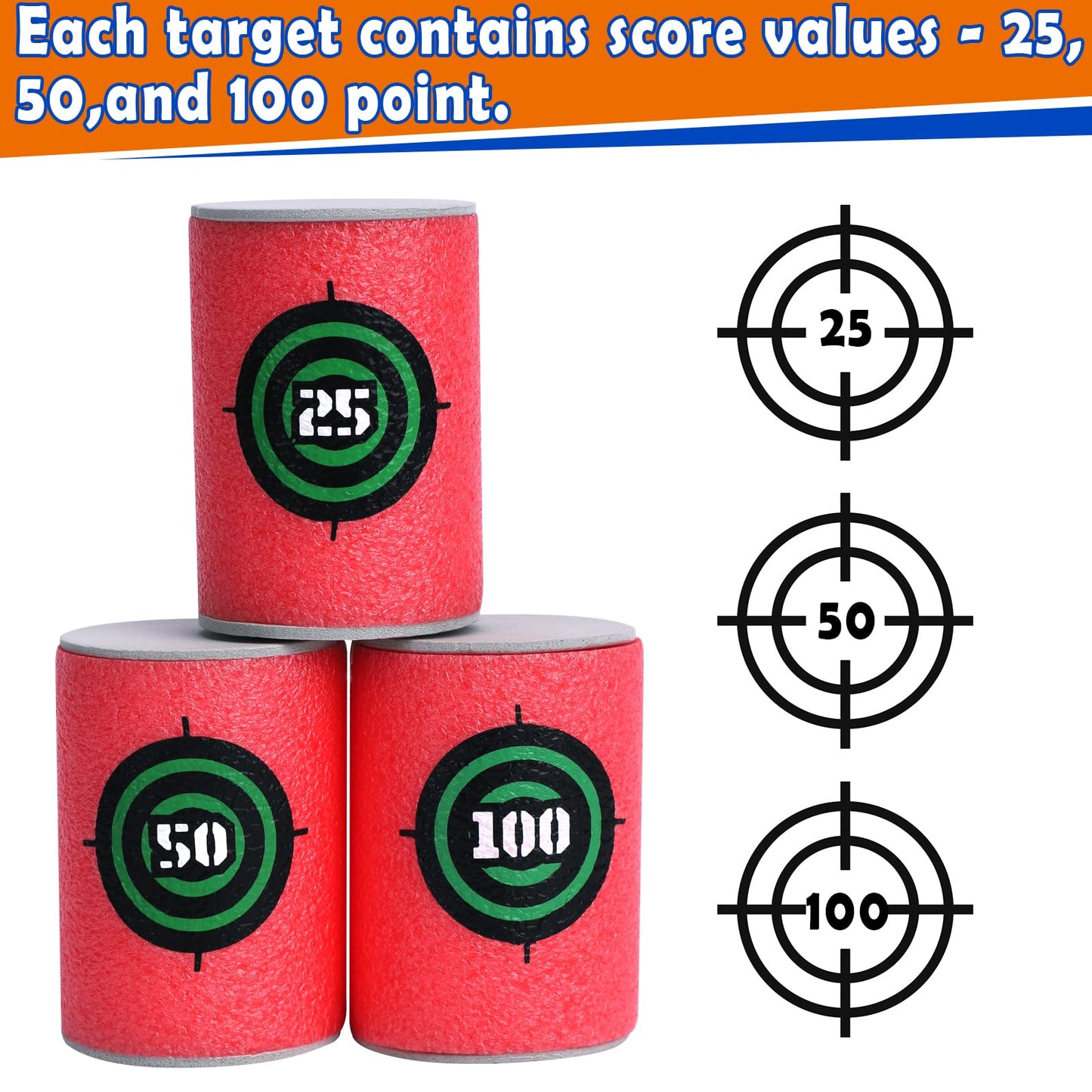 POKONBOY Soft Bullet Target – EVA Dart Target Set for Nerf Blasters