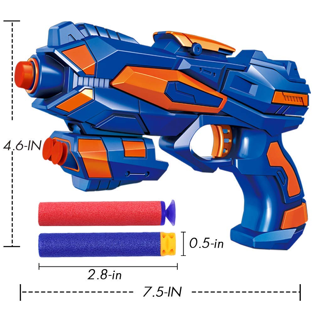 POKONBOY 6 Pack Blaster Guns with 120 Foam Darts – Safe, Durable Toy Guns for Kids