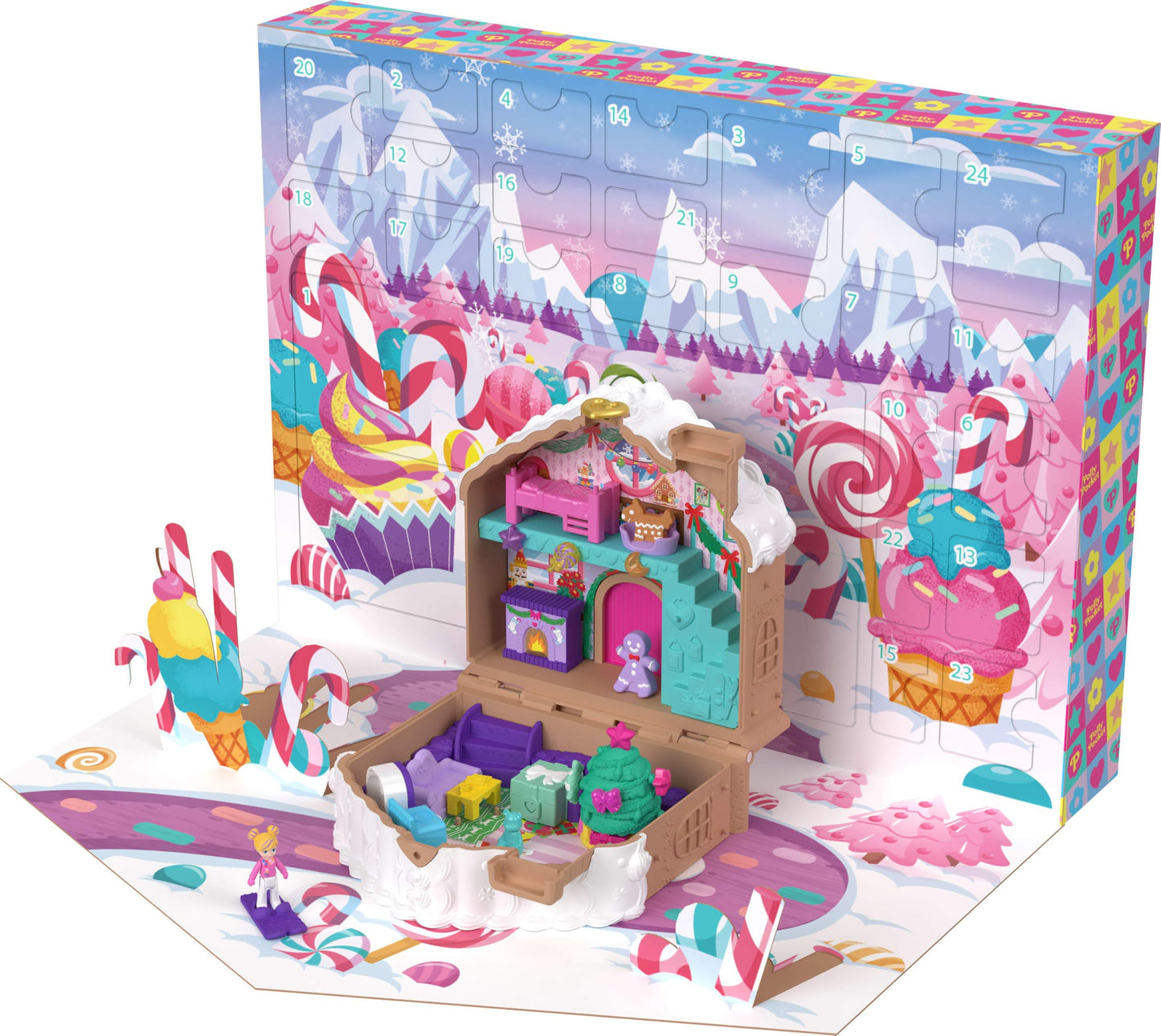 Polly Pocket Advent Calendar: 24+ Surprises in a DIY Gingerbread House Playset