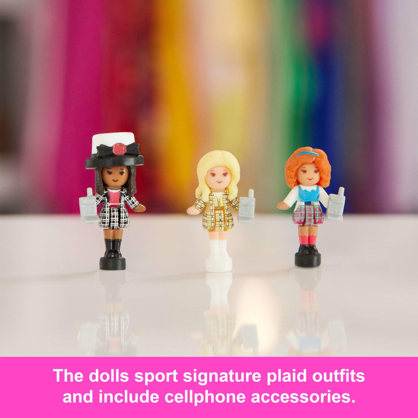 Polly Pocket x Clueless Collector Compact – Cher, Dionne & Tai with 5 Themed Accessories
