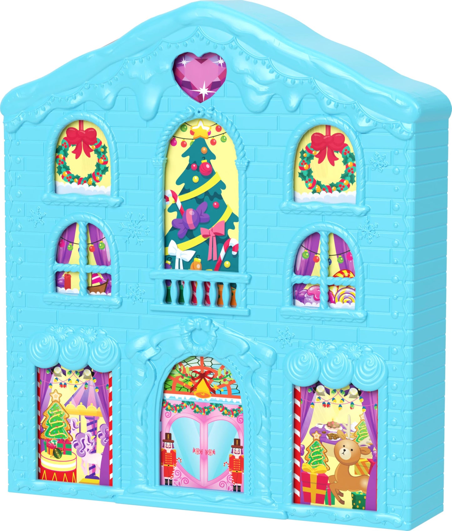 Polly Pocket Advent Calendar: Gingerbread House Playset with 24 Surprises