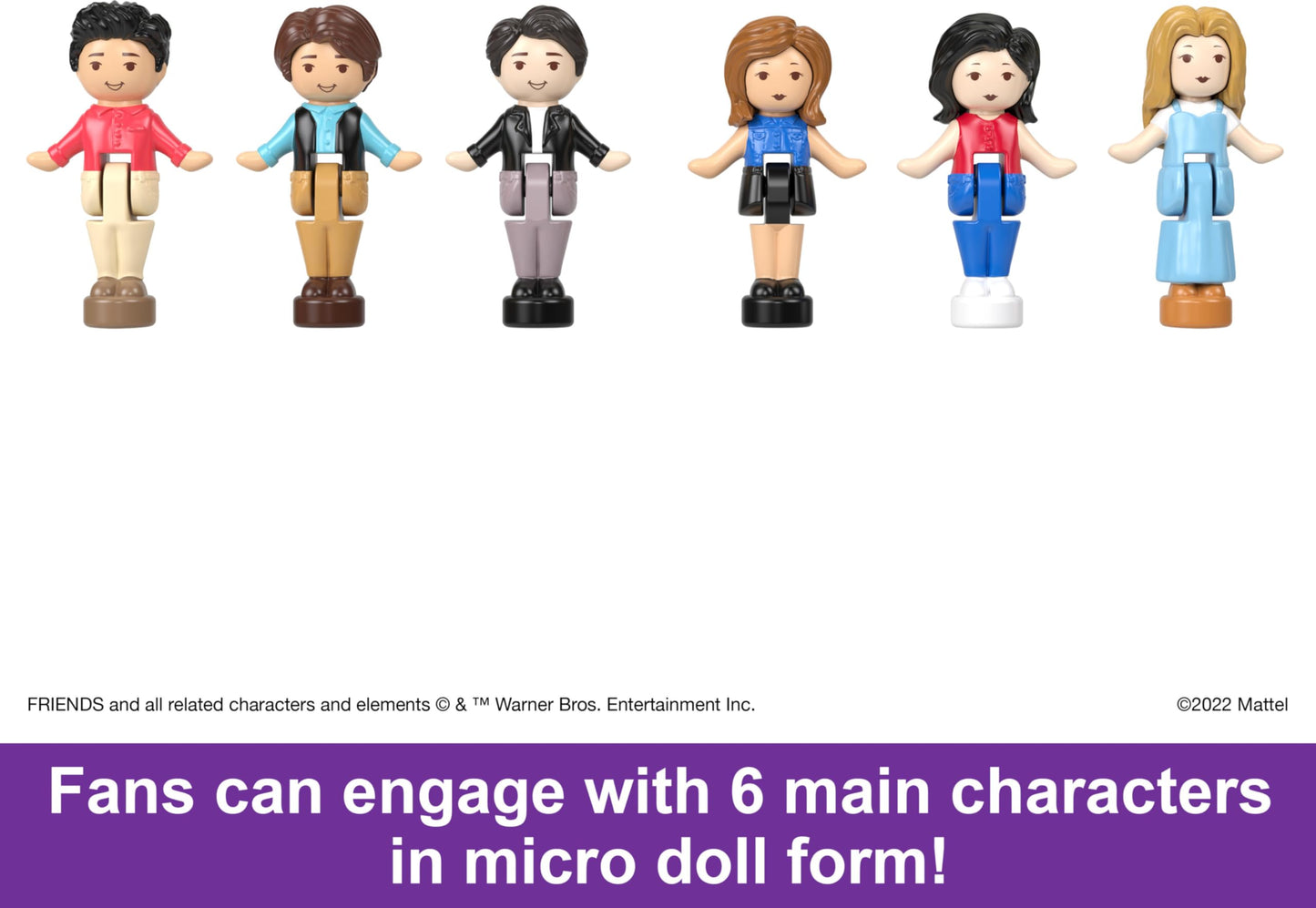 Polly Pocket Friends Compact – Central Perk Set with 6 Dolls & 9 Accessories