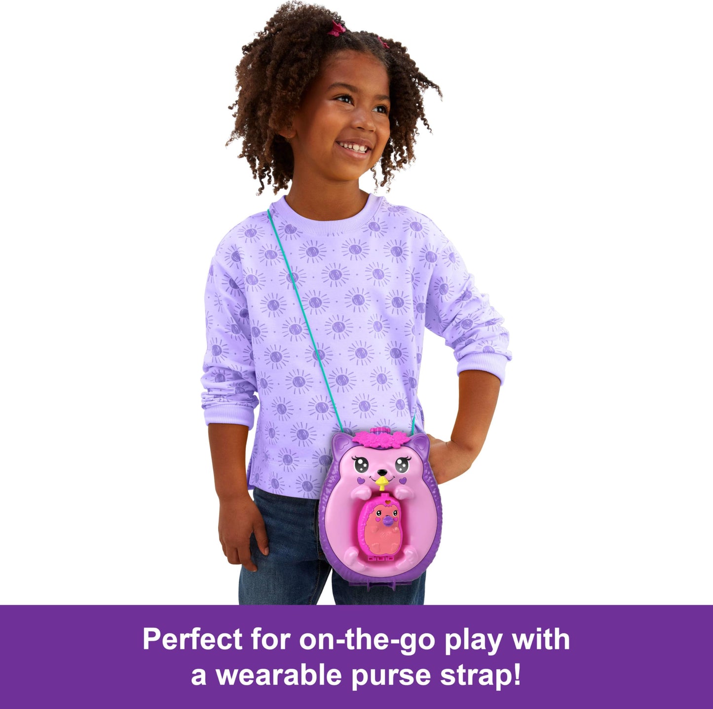 Polly Pocket Hedgehog Purse Playset – 2-in-1 Travel Toy with 2 Micro Dolls & 16 Accessories