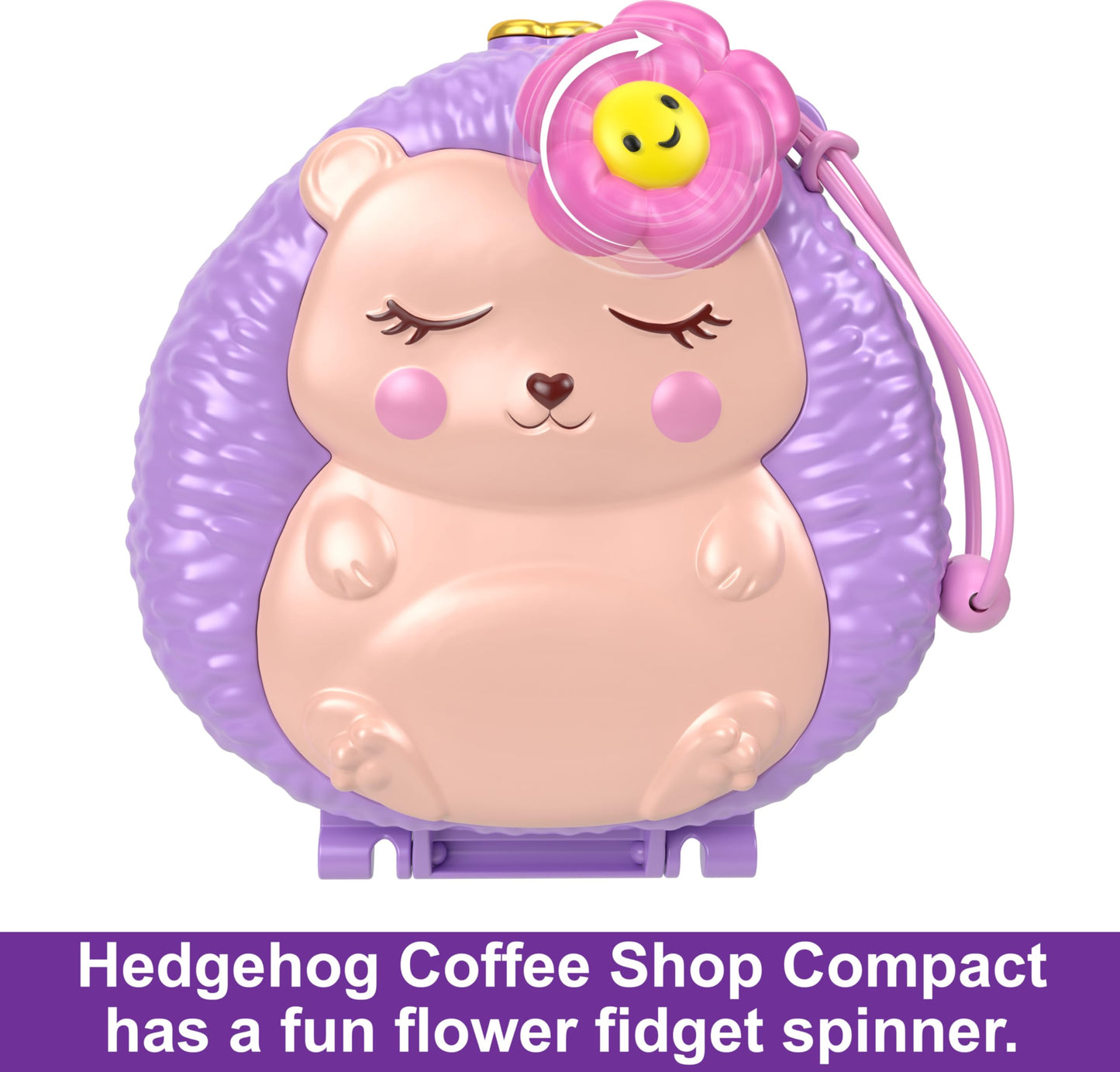Polly Pocket Hedgehog Coffee Shop Compact — 2 Micro Dolls & 12 Accessories