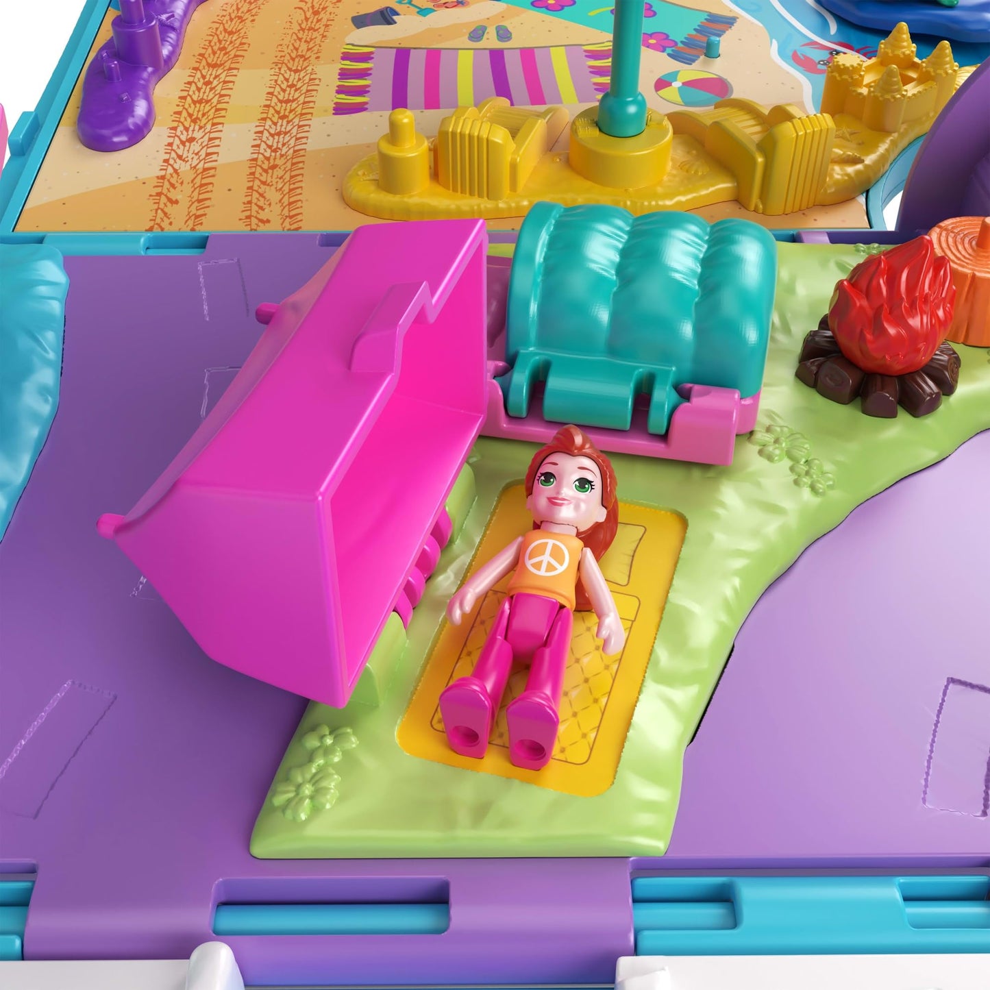 Polly Pocket Pet Mobile Adventure Playset – Micro Dolls, Transforming Camper Van & Pets