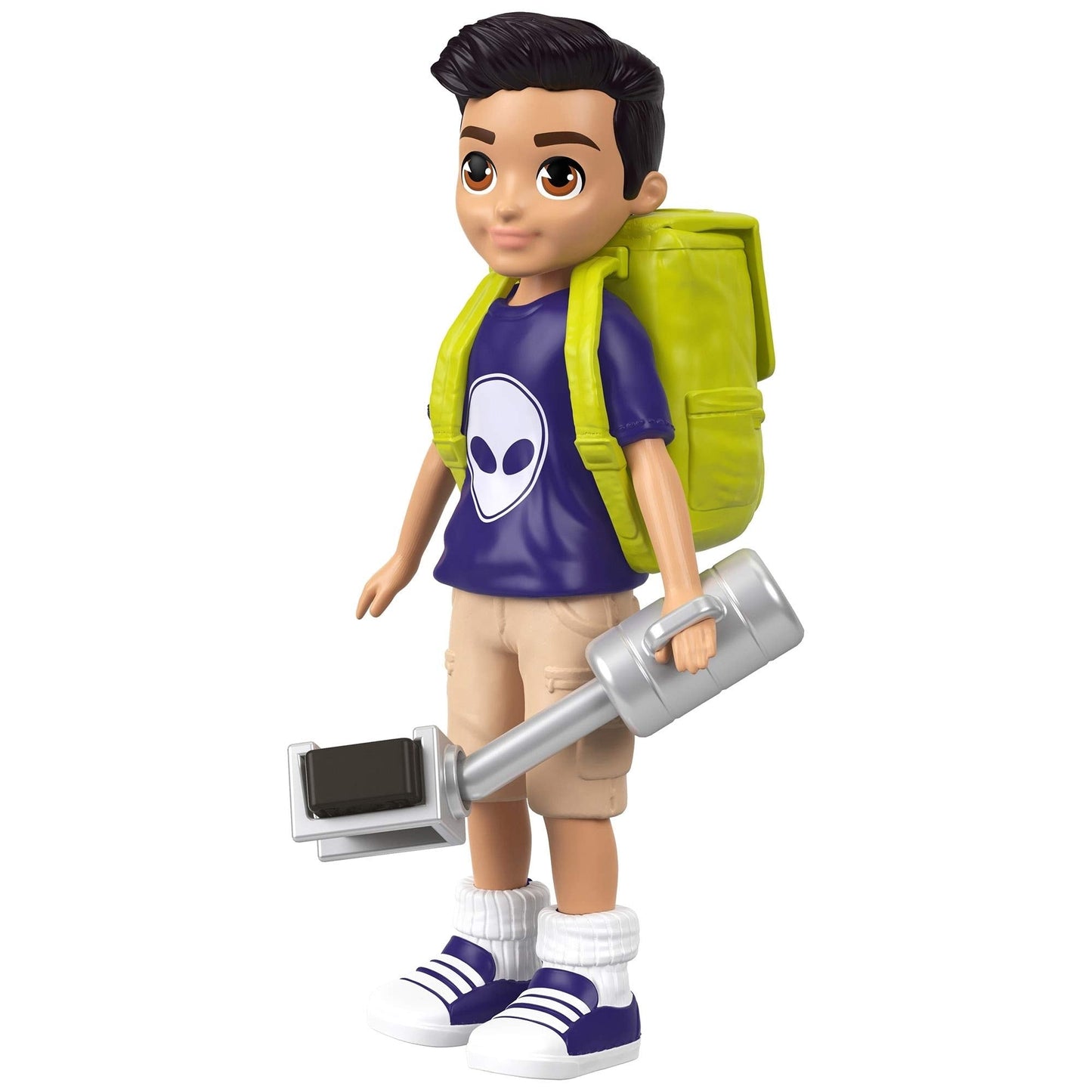 Polly Pocket Active Pose Doll Nicholas Wells – Portable Reporter with Selfie Stick & Backpack