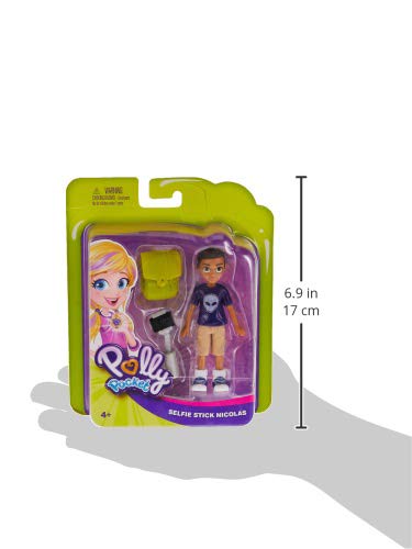 Polly Pocket Active Pose Doll Nicholas Wells – Portable Reporter with Selfie Stick & Backpack