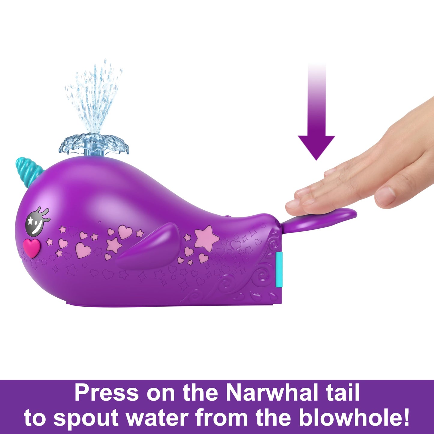 Polly Pocket Sparkle Cove Narwhal Boat Playset — 2 Dolls, Water Play, 6 Play Areas