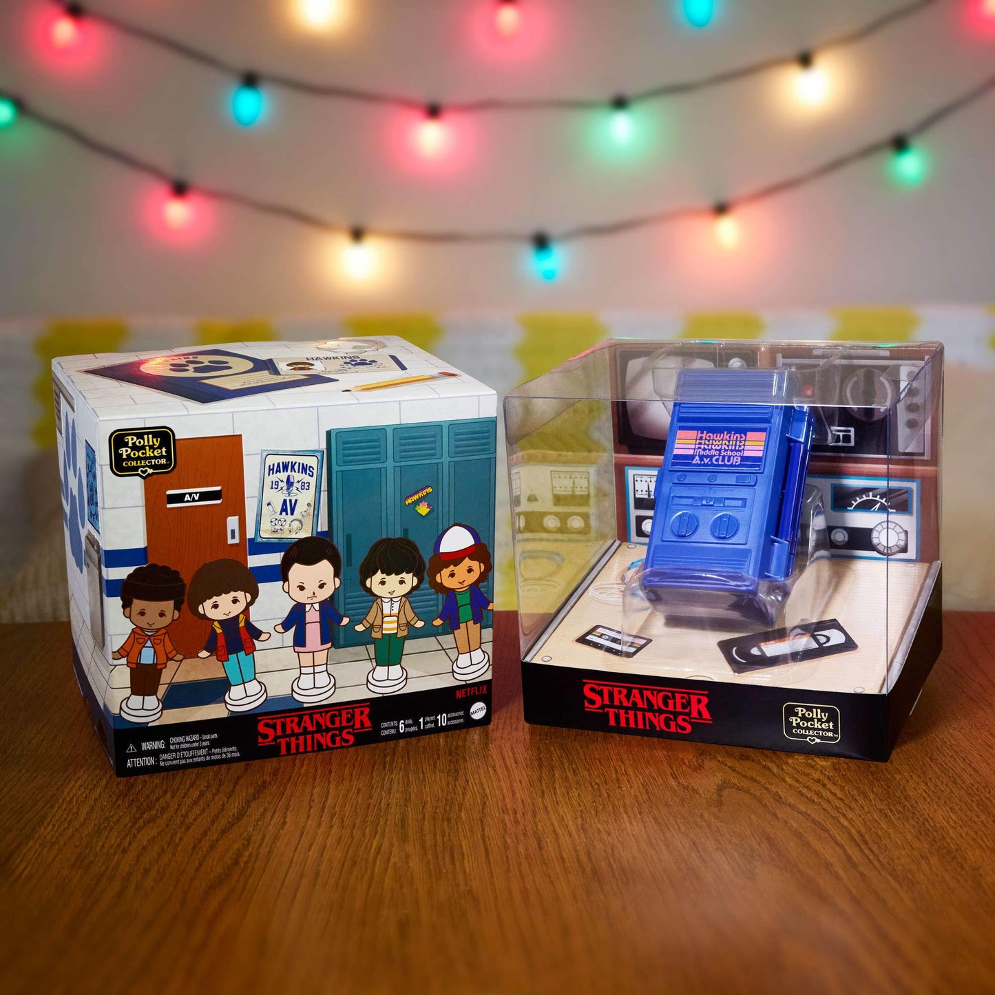 Polly Pocket Stranger Things Collector Playset: 6 Special Edition Dolls & 10 Accessories