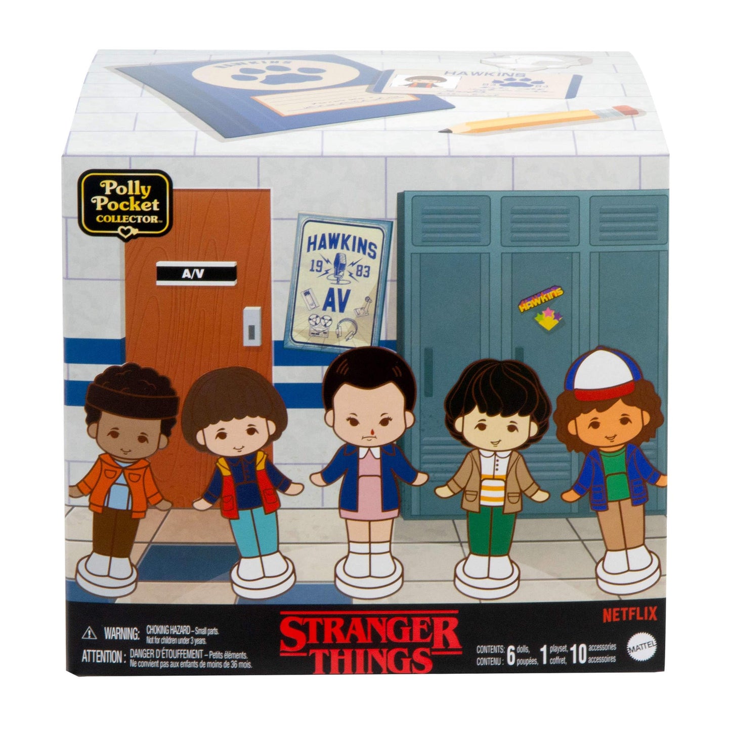 Polly Pocket Stranger Things Collector Playset: 6 Special Edition Dolls & 10 Accessories