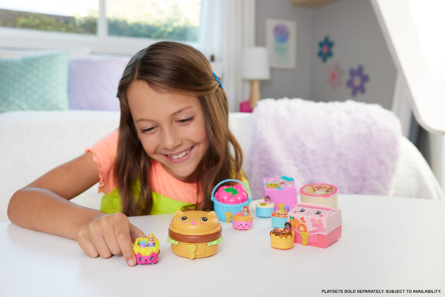 Polly Pocket Tiny Take Out Reveal: Food-Themed Vehicle Compacts & Dolls