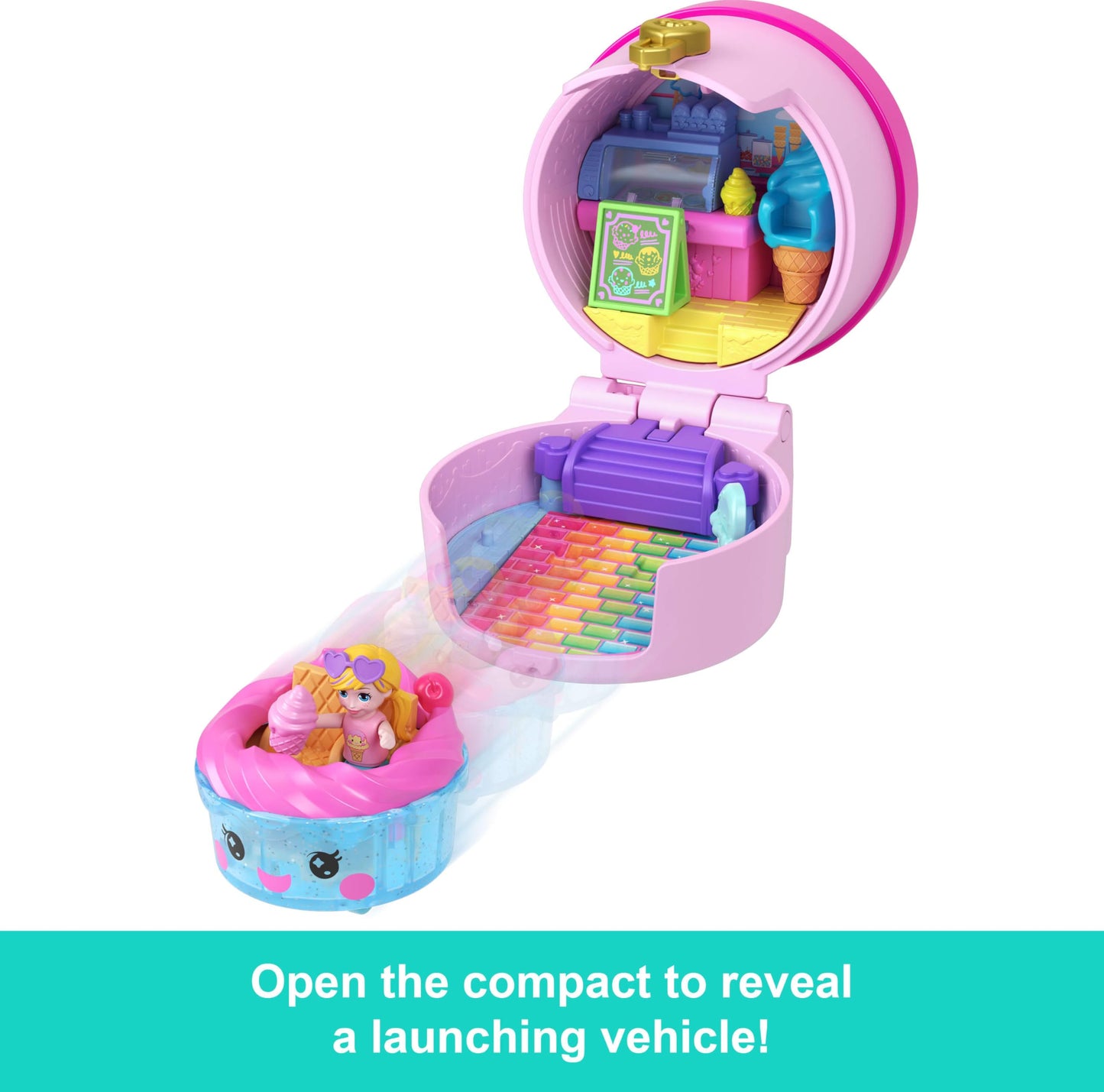 Polly Pocket Tiny Take Out Reveal: Food-Themed Vehicle Compacts & Dolls