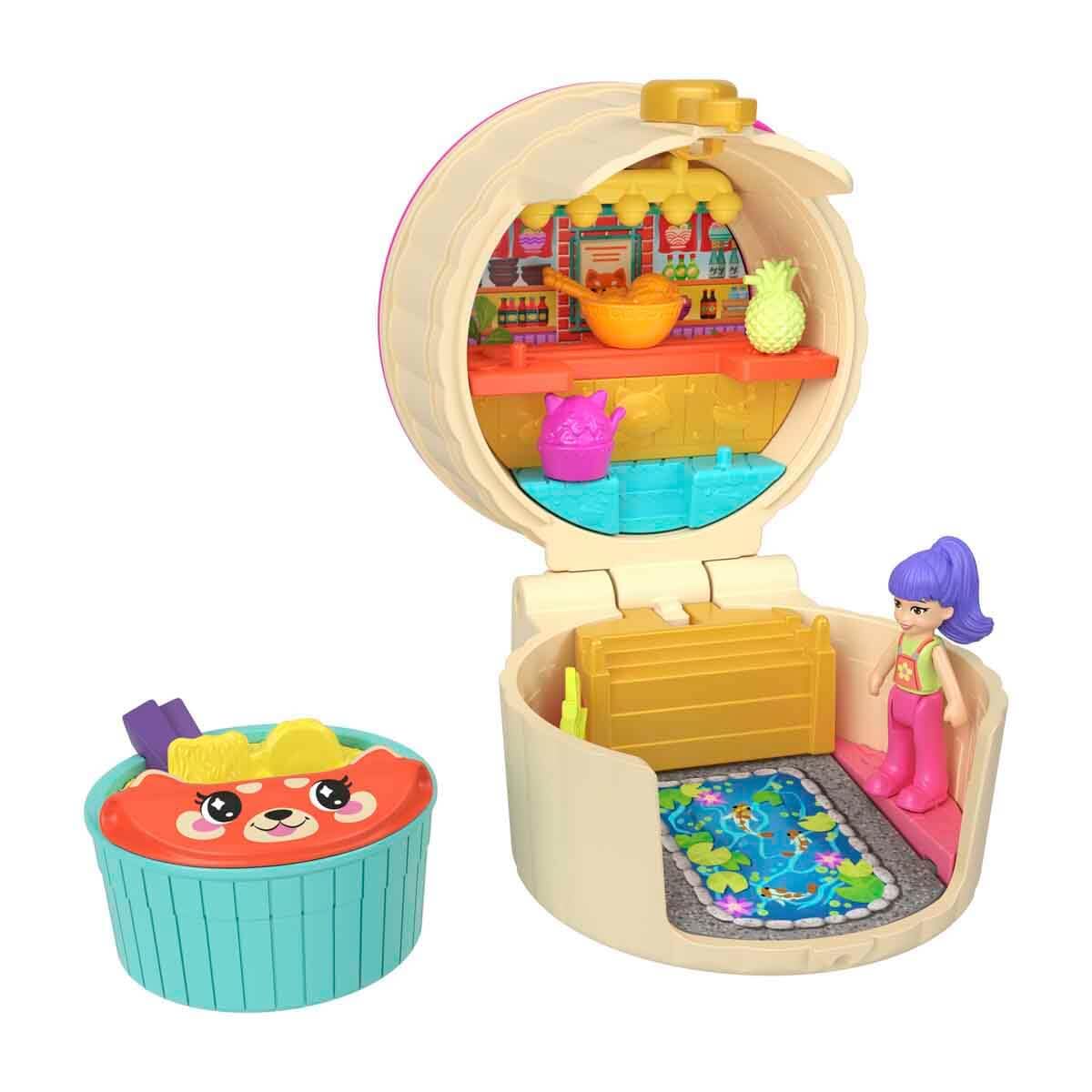 Polly Pocket Tiny Take Out Reveal: Food-Themed Vehicle Compacts & Dolls