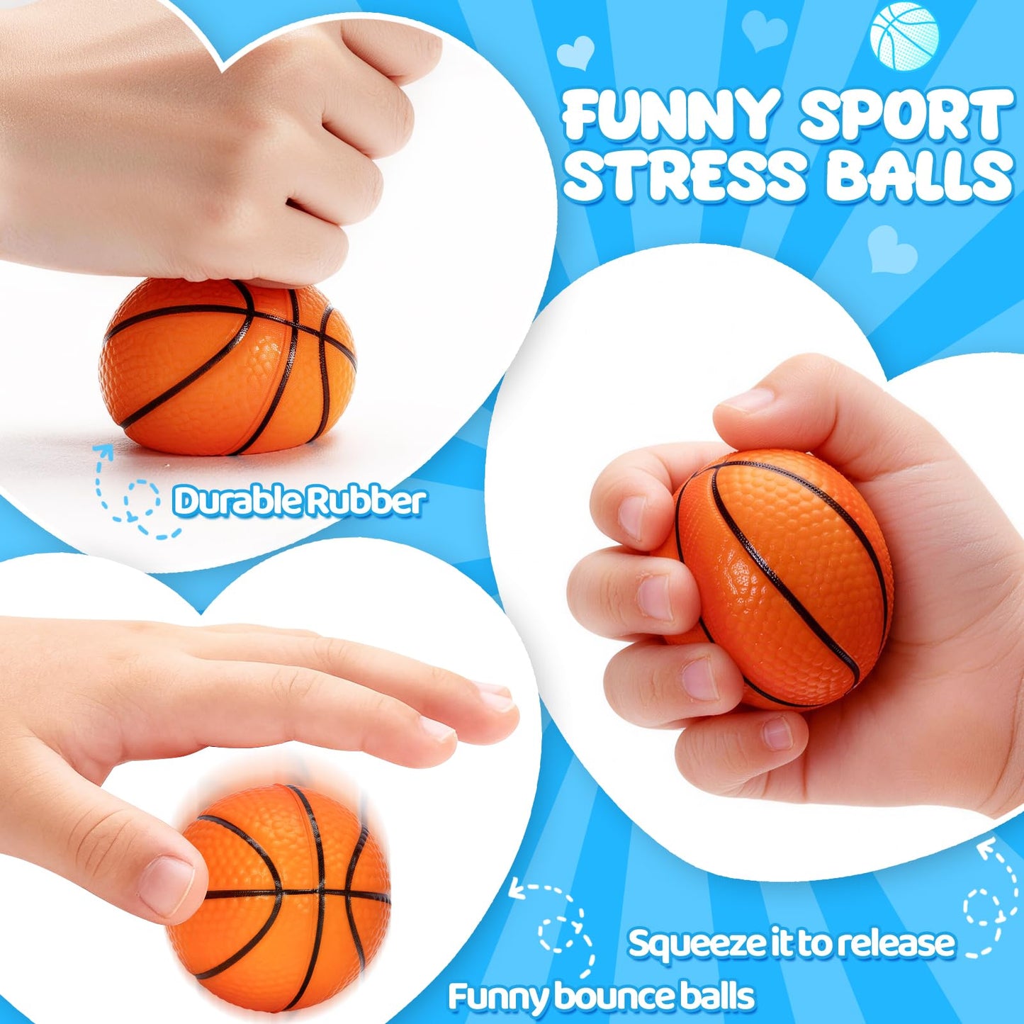 Valentine's Day Gifts for Kids – 28 Mini Foam Basketball Cards | polokping