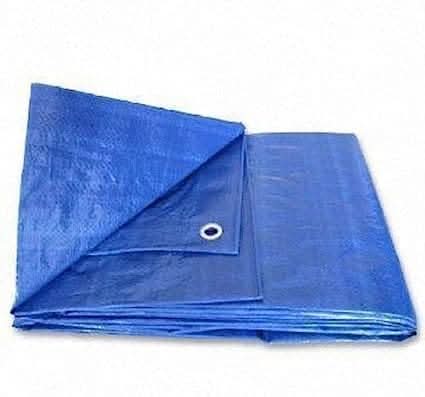 Blue Tarpaulin Waterproof Heavy Duty Garden Ground Sheet 2.9 x 3.5m