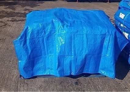 Blue Tarpaulin Waterproof Heavy Duty Garden Ground Sheet 2.9 x 3.5m