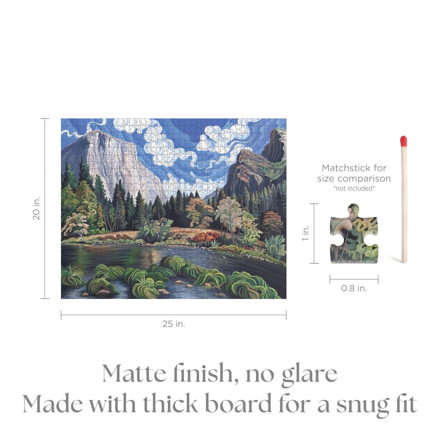 Pomegranate 1000-Piece Jigsaw Puzzle for Adults — Phyllis Shafer's Autumn in Yosemite Valley, Matte Finish, Snug Fit