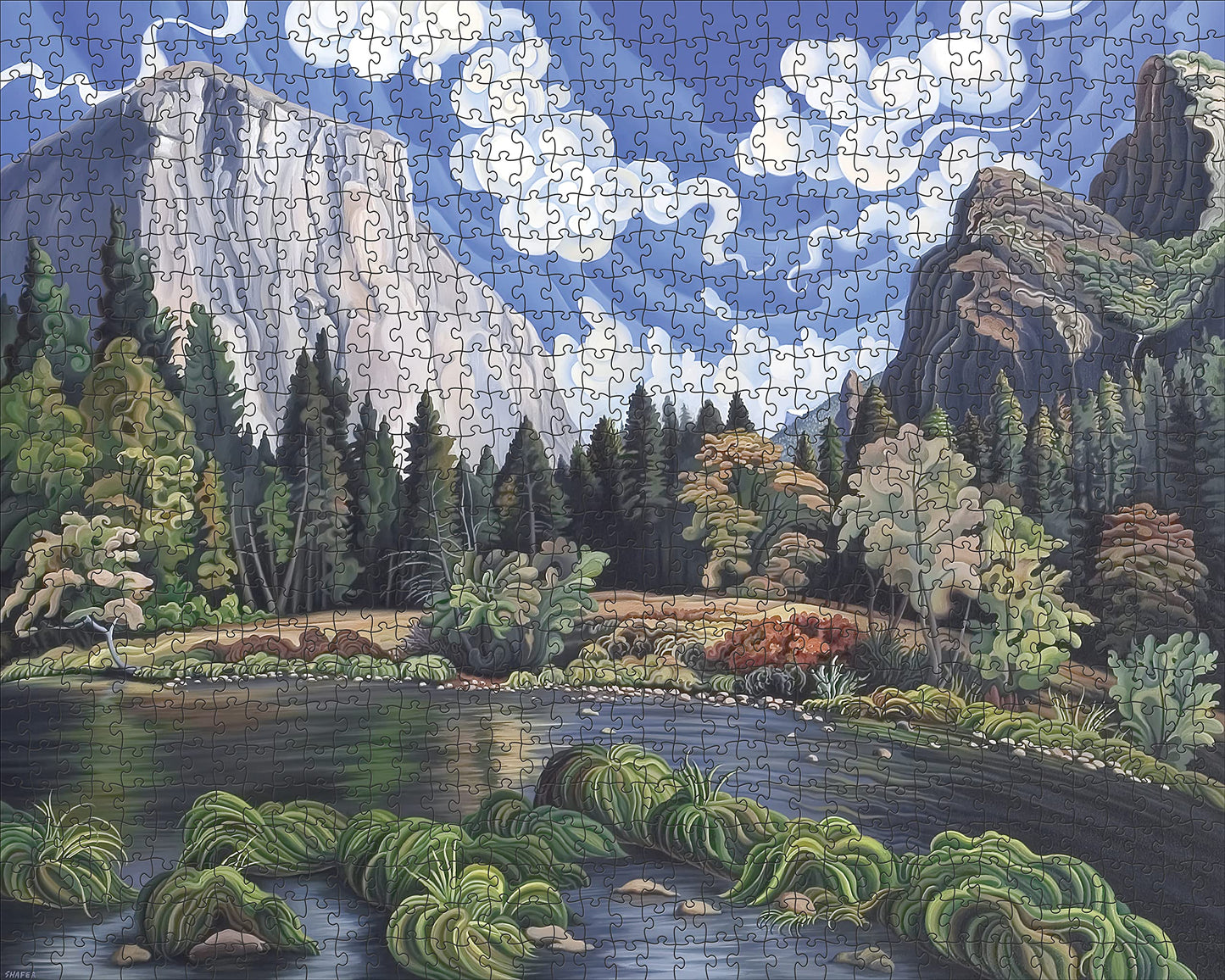 Pomegranate 1000-Piece Jigsaw Puzzle for Adults — Phyllis Shafer's Autumn in Yosemite Valley, Matte Finish, Snug Fit