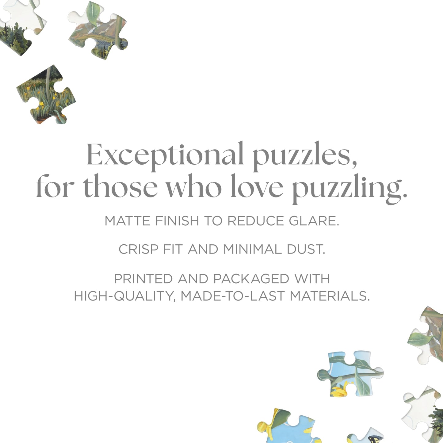 Pomegranate 1000-Piece Jigsaw Puzzle – Floral Peacock by David Galchutt | Snug Fit & Matte Finish
