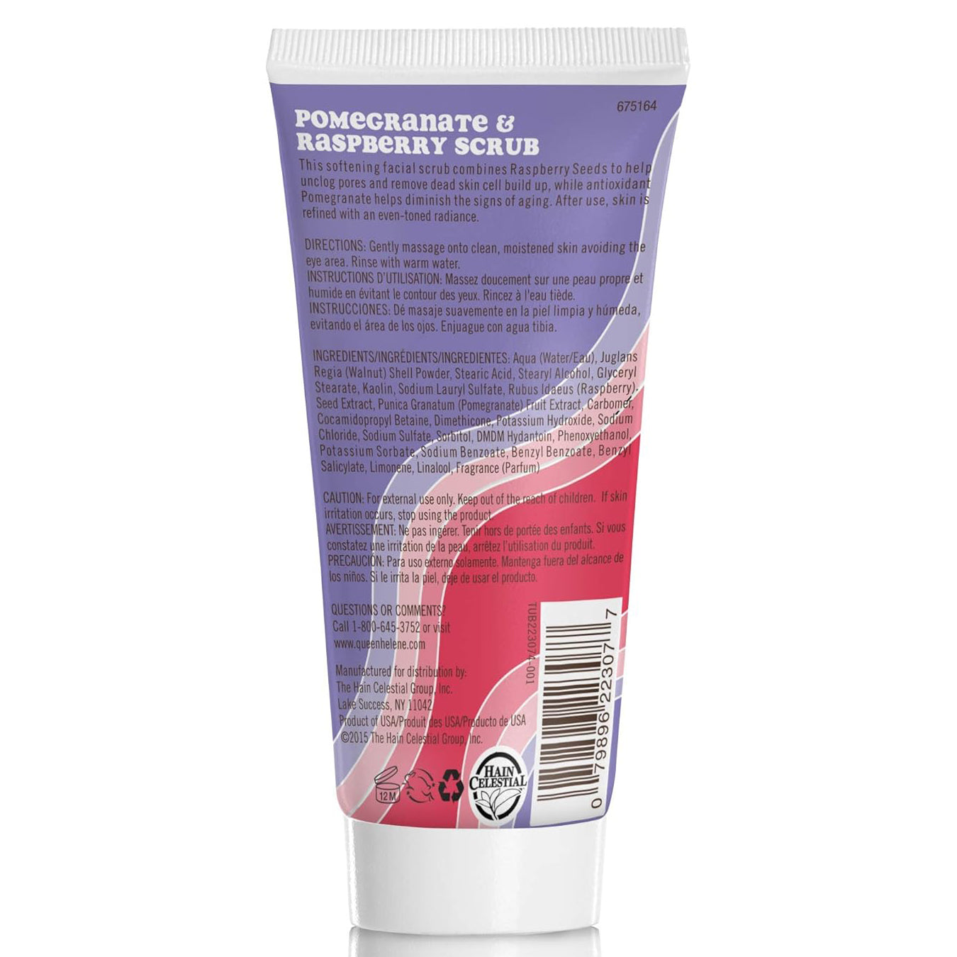 Queen Helene Pomegranate & Raspberry Scrub Exfoliating & Brightening for Radiant Skin 6 oz