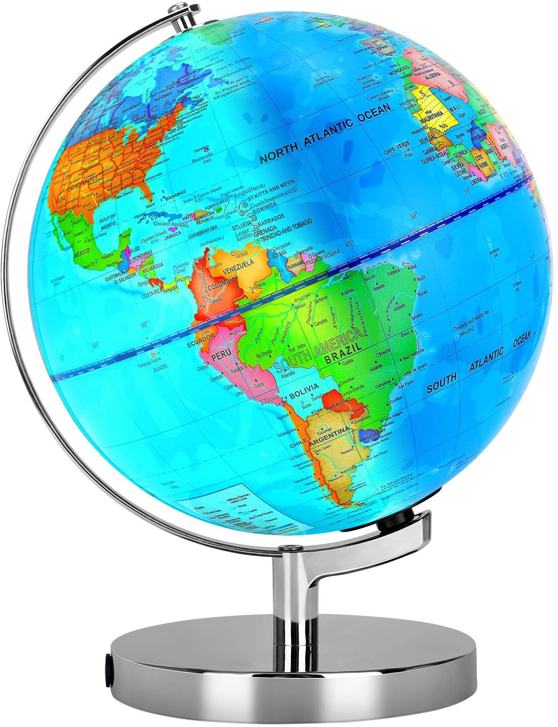 POOCCI 6in1 Illuminated World Globe – Day & Night Learning for All Ages
