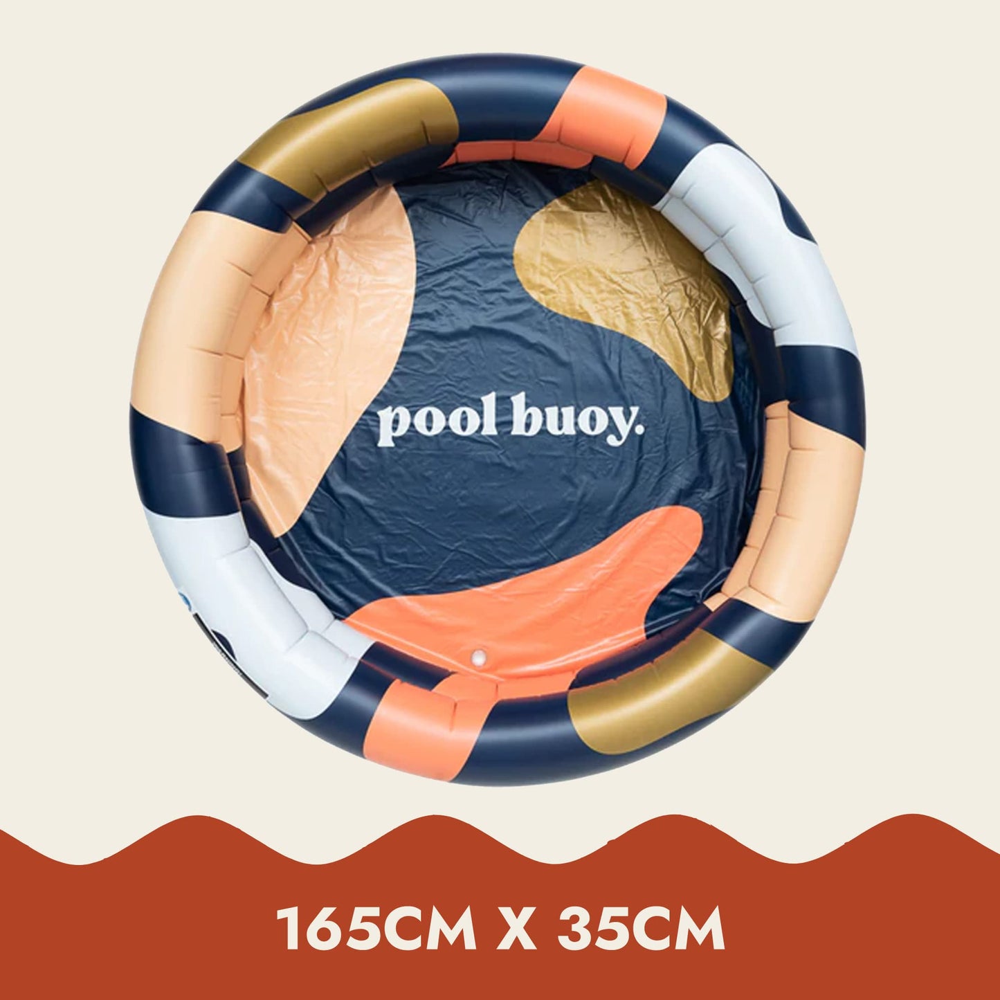 Pool Buoy Round Inflatable Pool with Storage Bag | 65-Inch Family Backyard Pool