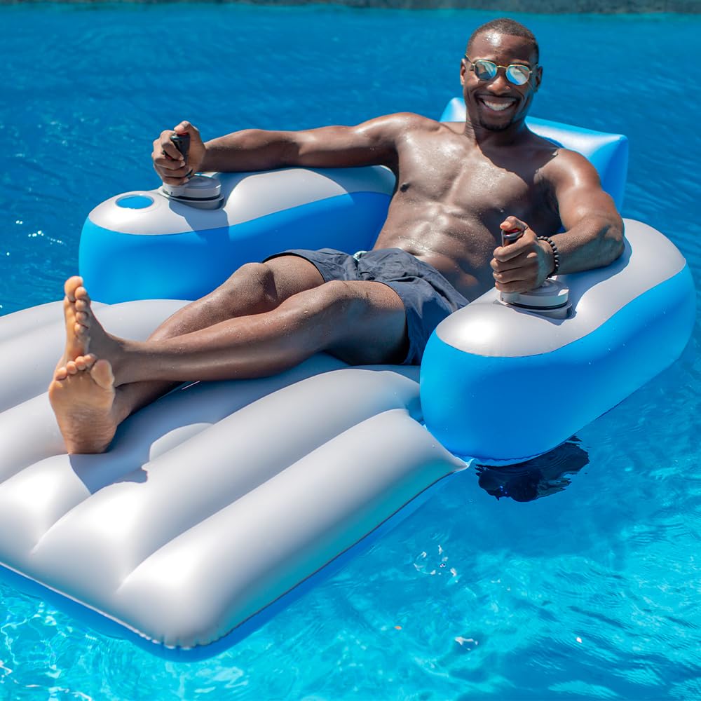PoolCandy Splash Runner Motorized Pool Lounger – Deluxe 9V In-Pool Lounger
