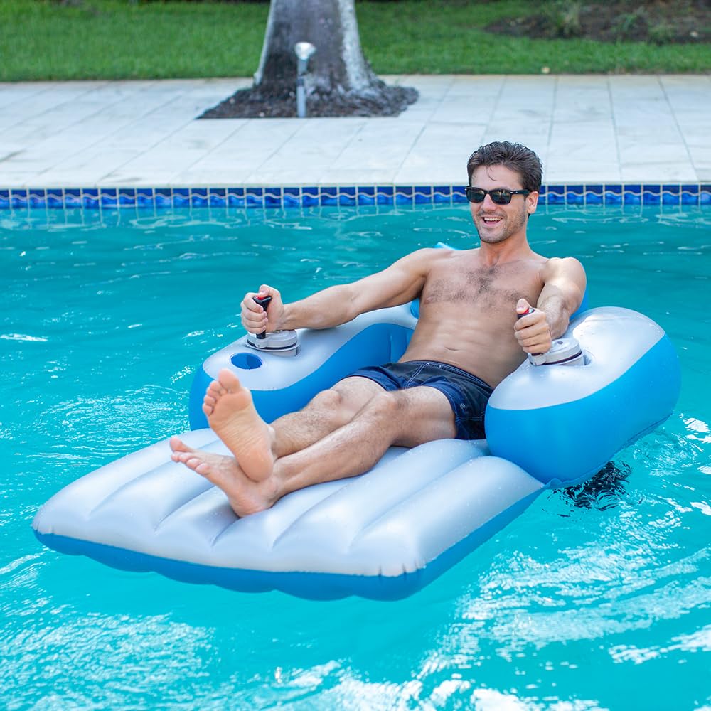 PoolCandy Splash Runner Motorized Pool Lounger – Deluxe 9V In-Pool Lounger