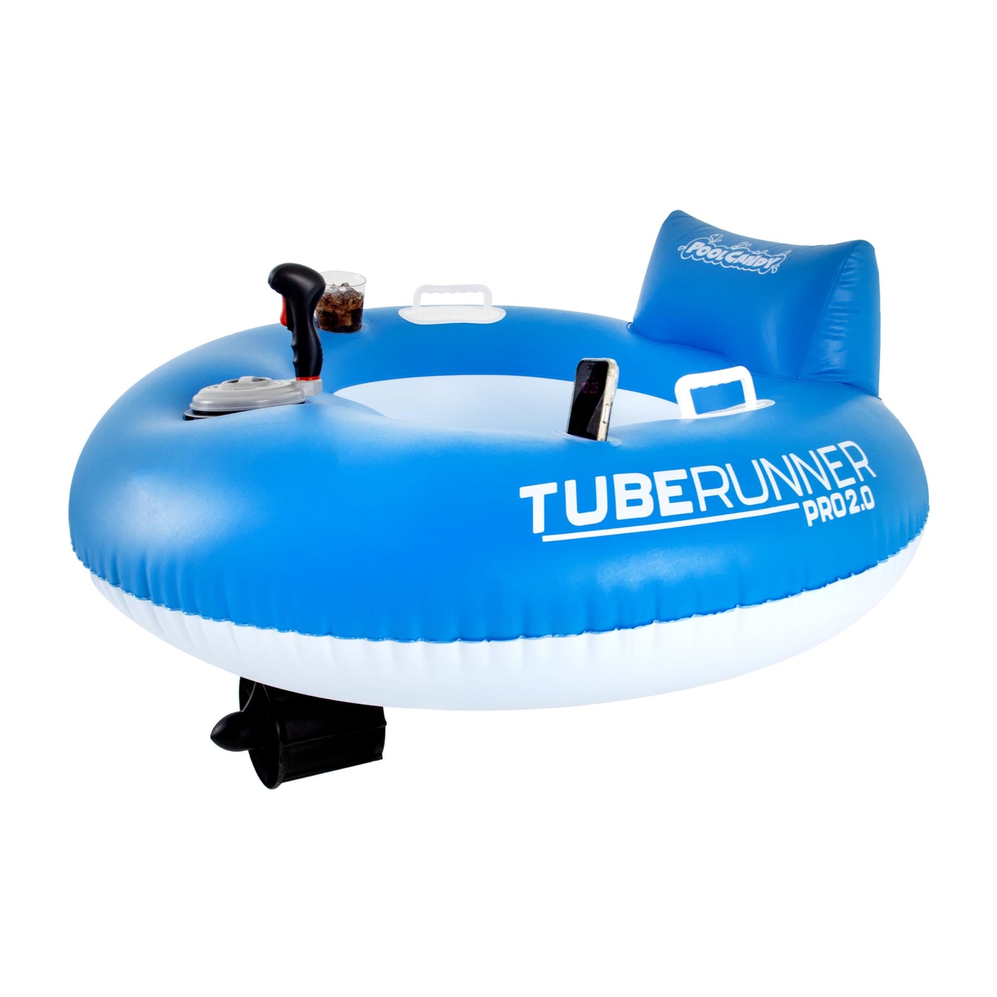 PoolCandy Tube Runner Pro 2.0 – Motorized Pool Tube for Adults with Joystick Control (Blue)