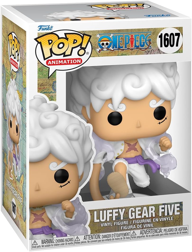 POP Anime One Piece Monkey D. Luffy Gear Five Funko Vinyl Figure — 3.75 in Bundled with Compatible Box Protector Case