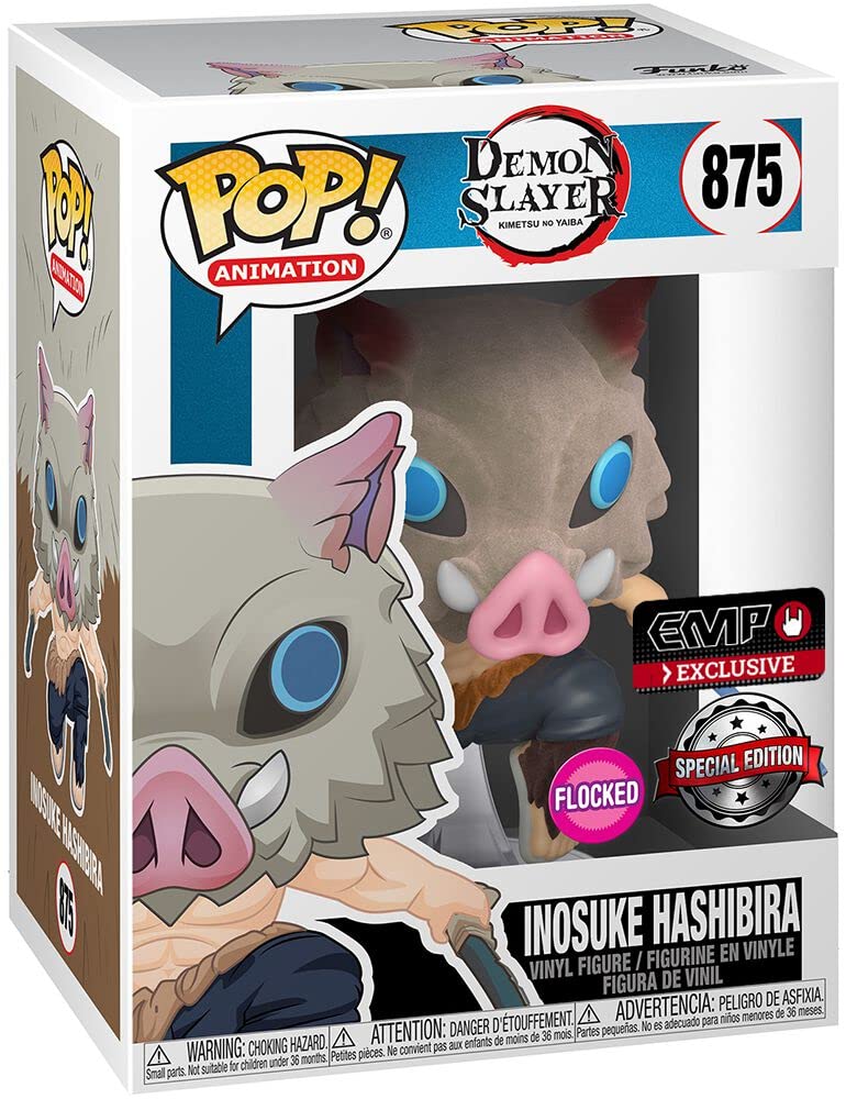 POP Funko Pop Demon Slayer Inosuke Exclusive Flocked – Special Edition
