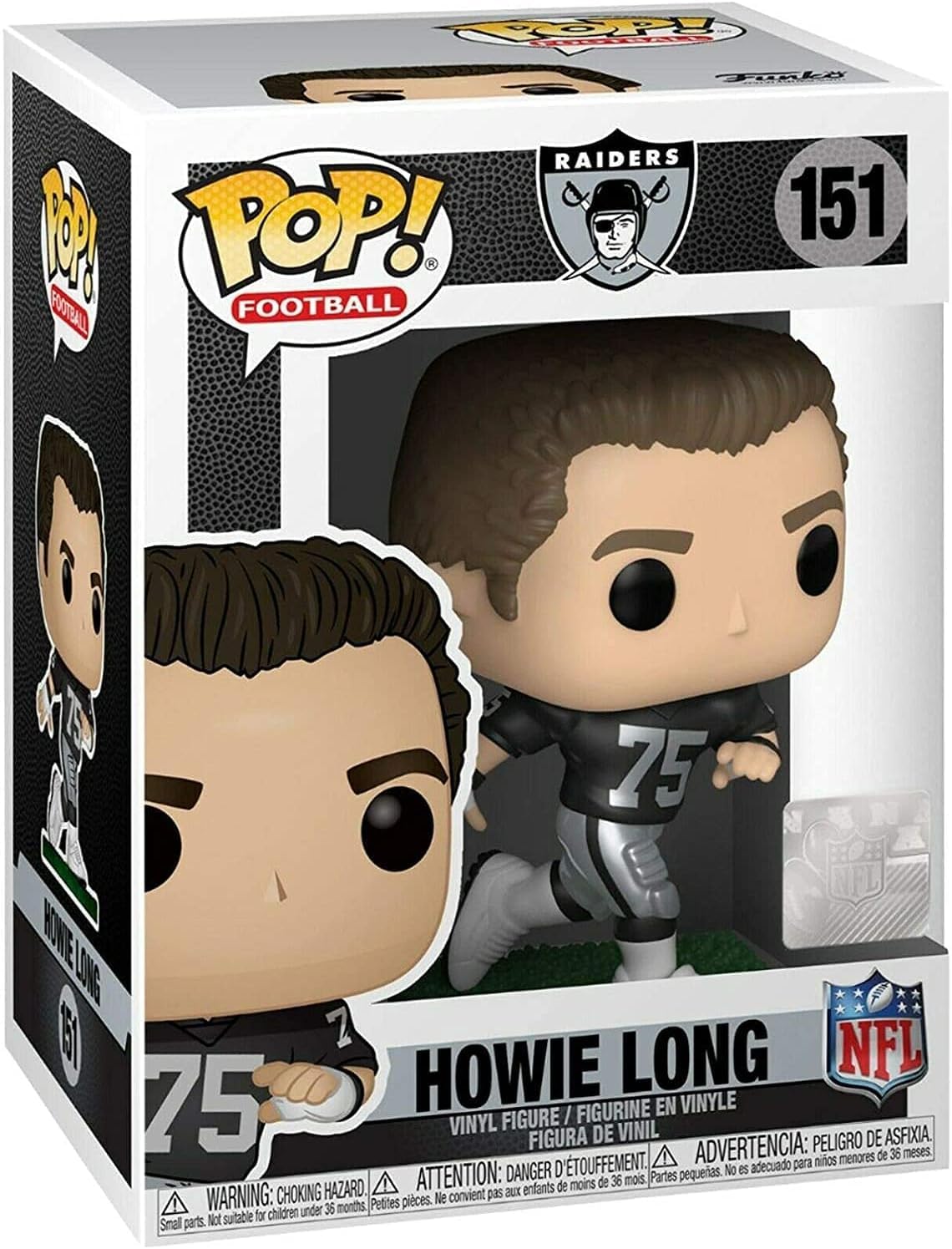 POP Football Legends: Howie Long Funko Vinyl Figure with Box Protector – 3.75 inches