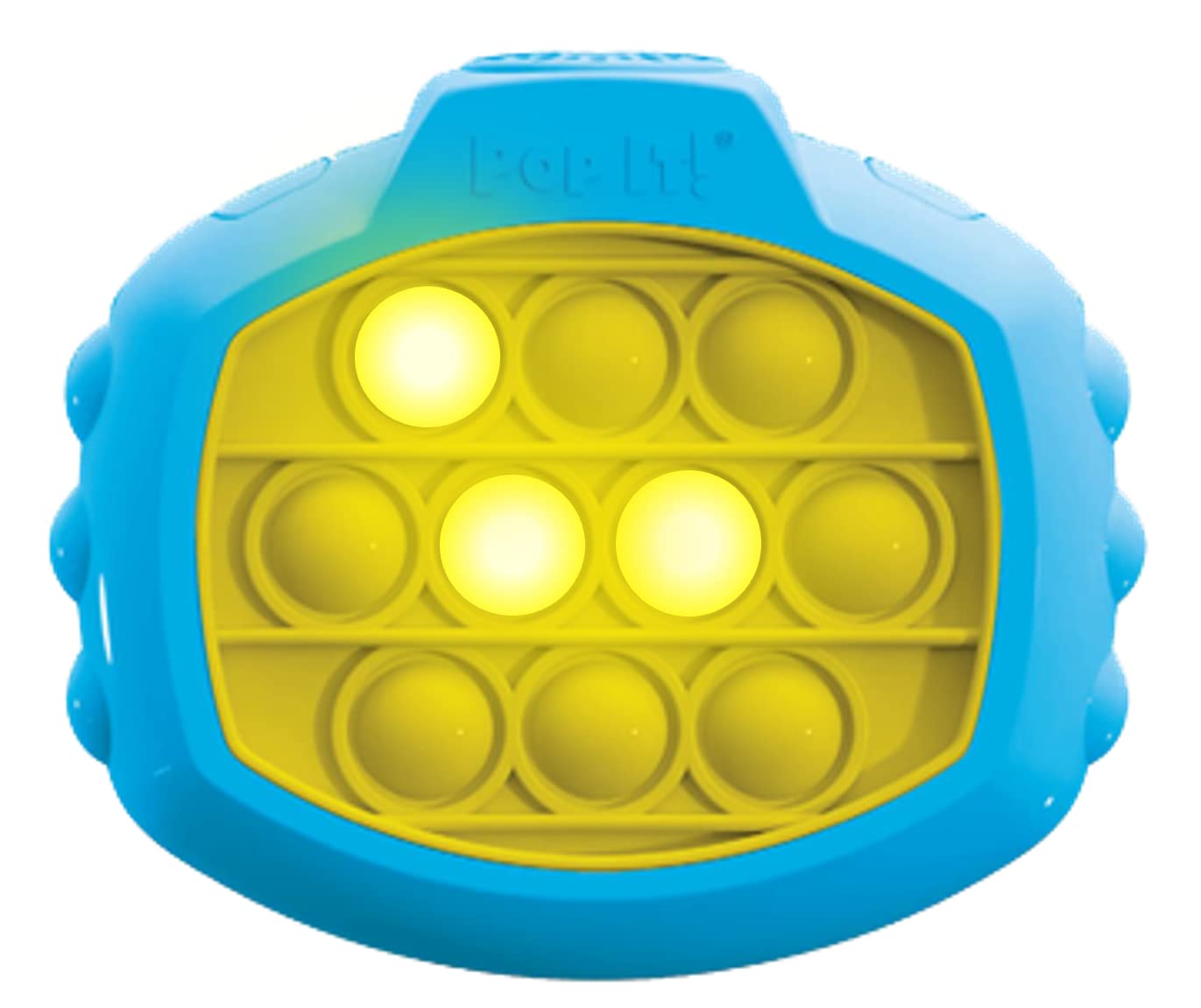 Pop It! Pro for Kids - Original Light-Up Bubble Pop Game by Buffalo (Blue & Yellow)