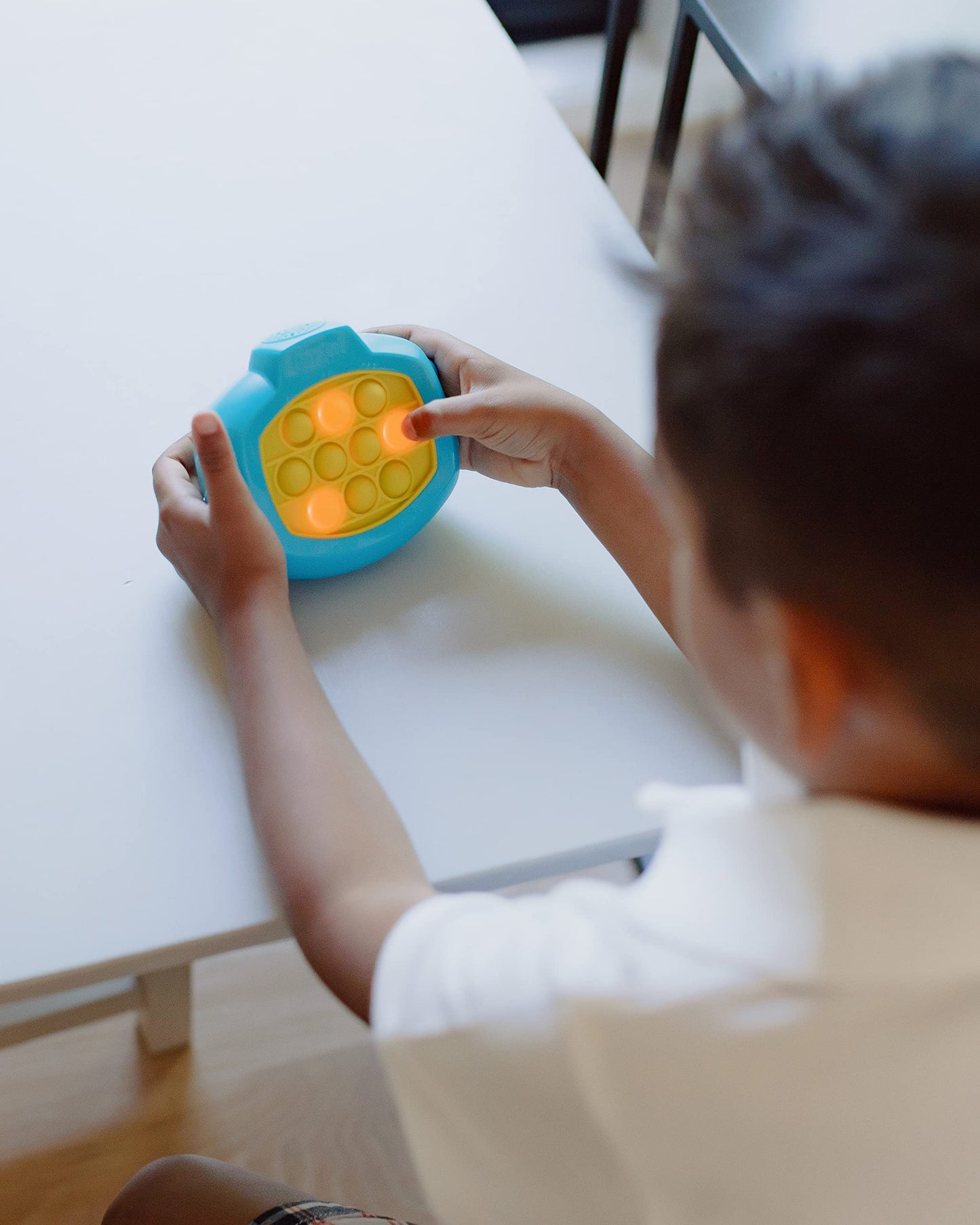 Pop It! Pro for Kids - Original Light-Up Bubble Pop Game by Buffalo (Blue & Yellow)